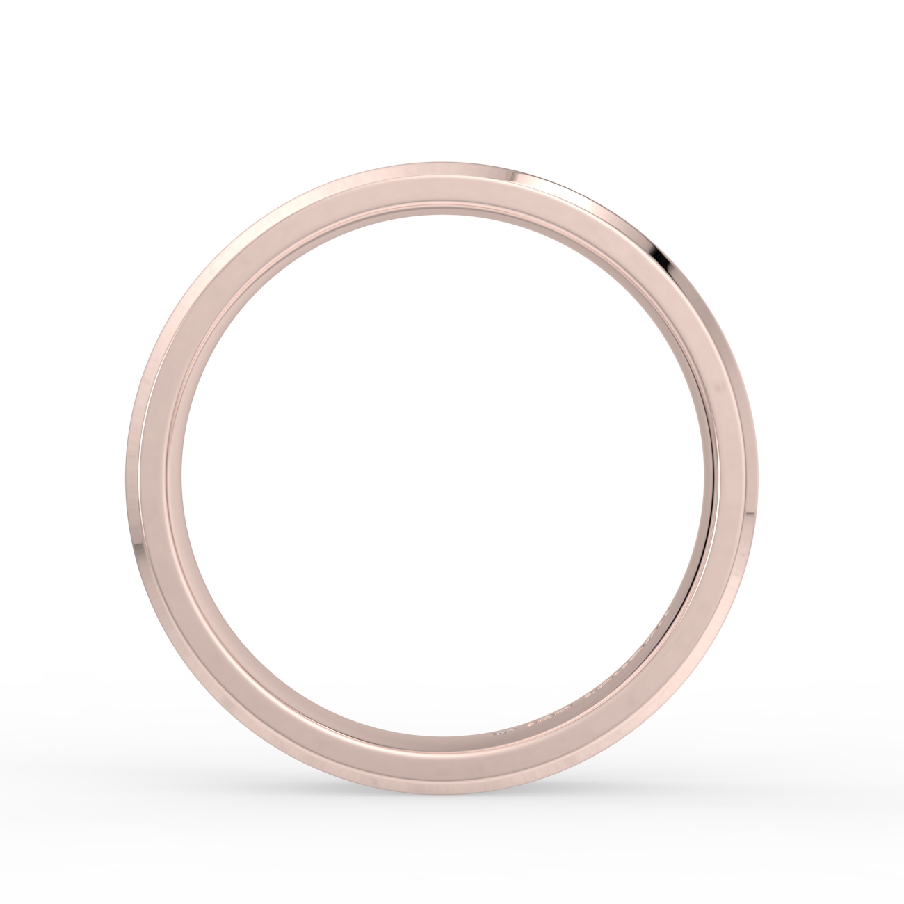 Flat Bevel Plain Wedding Band