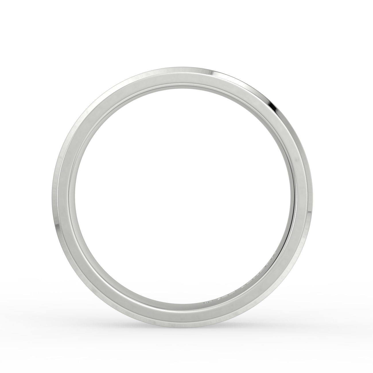 Flat Bevel Plain Wedding Band