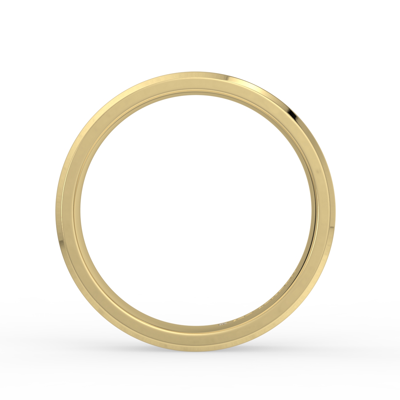 Flat Bevel Plain Wedding Band