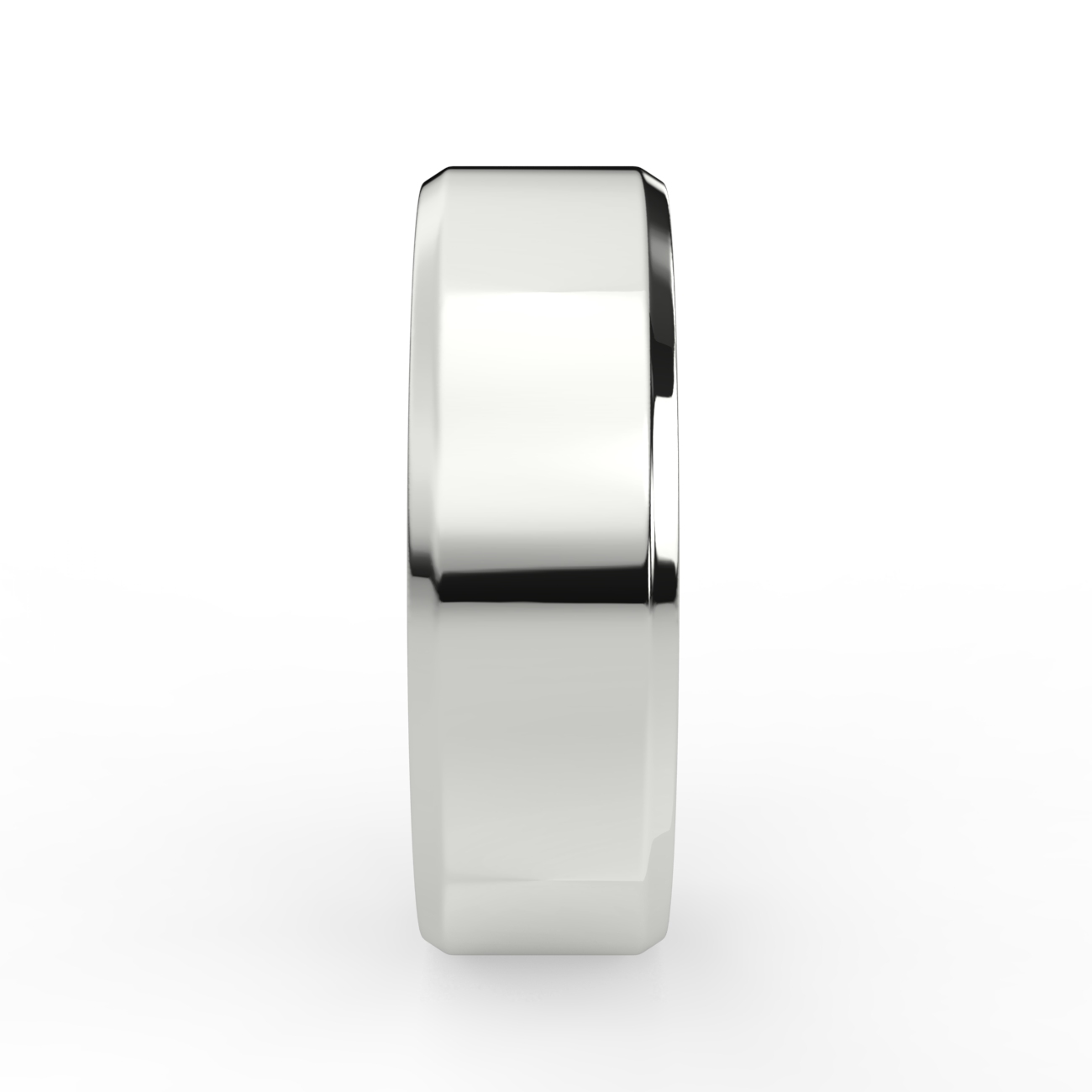 Flat Bevel Plain Wedding Band