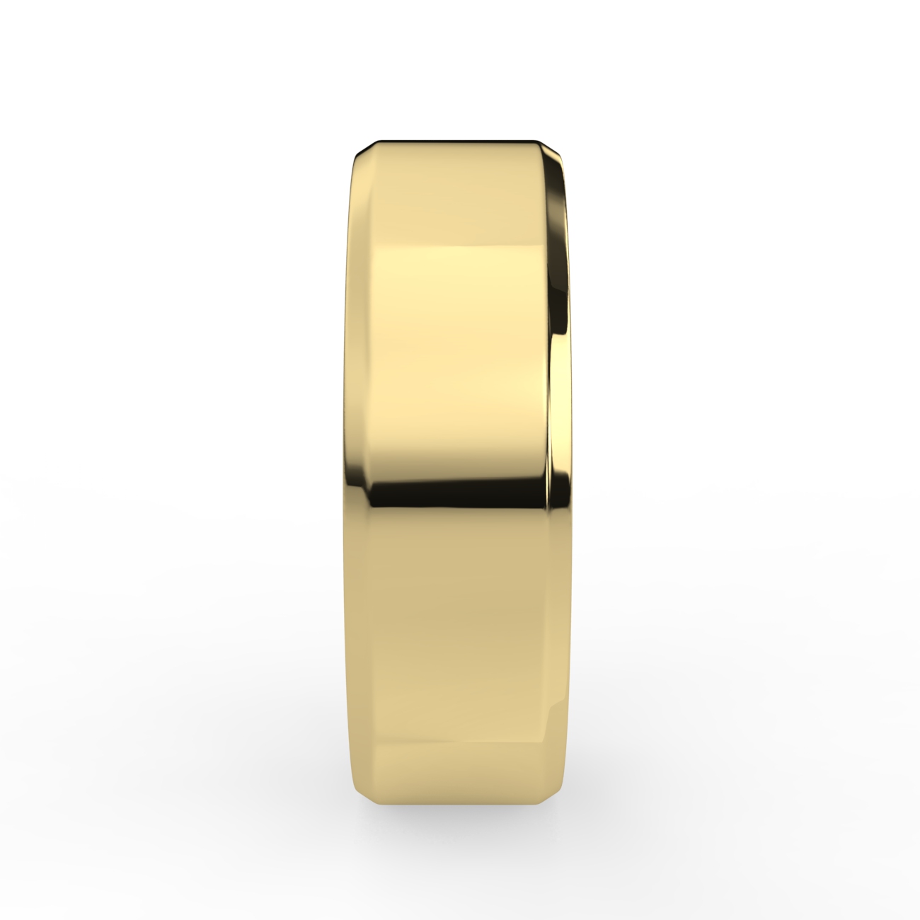 Flat Bevel Plain Wedding Band