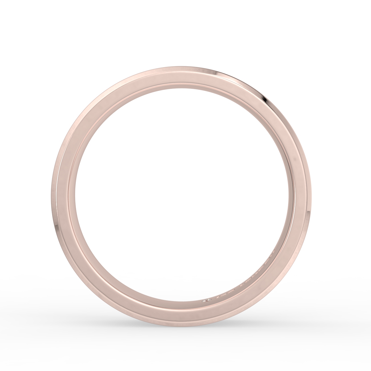 Flat Bevel Plain Wedding Band