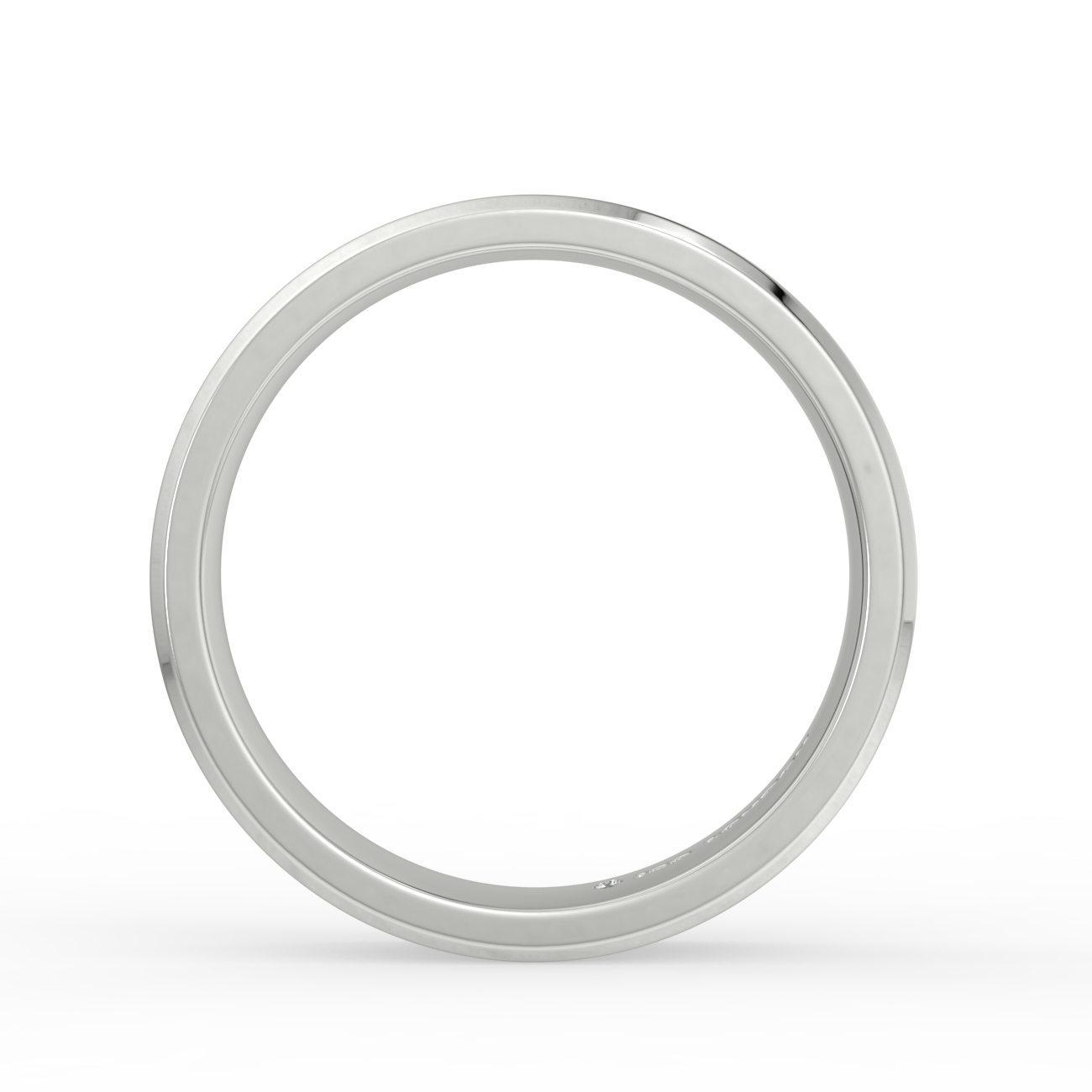 Flat Bevel Plain Wedding Band