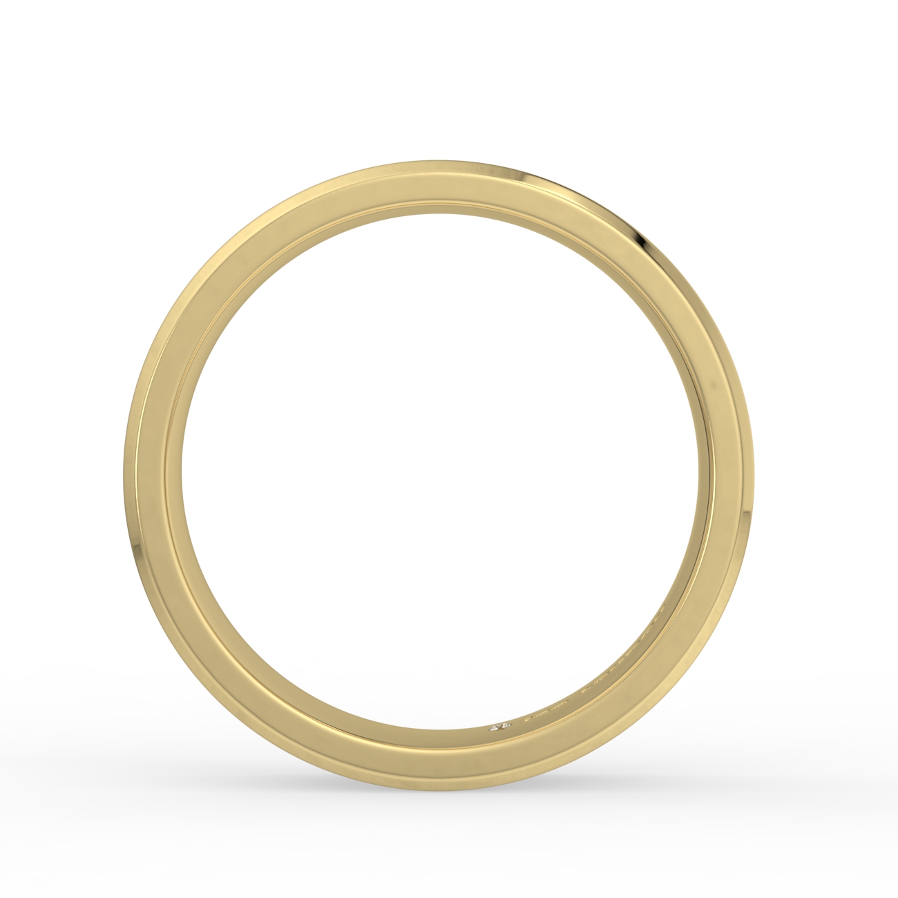 Flat Bevel Plain Wedding Band