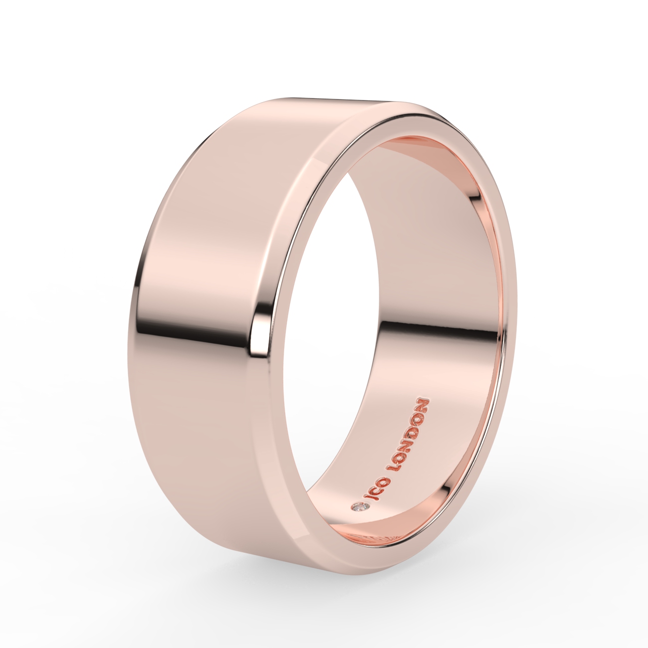 Flat Bevel Plain Wedding Band