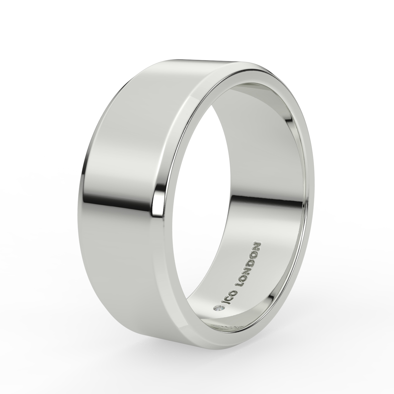 Flat Bevel Plain Wedding Band