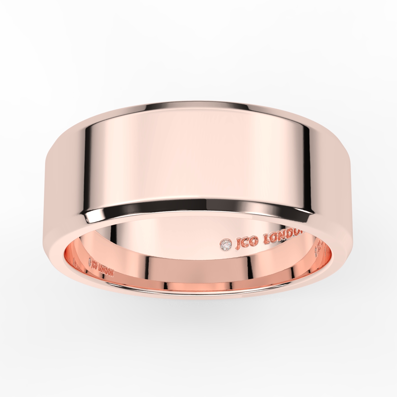 Flat Bevel Plain Wedding Band