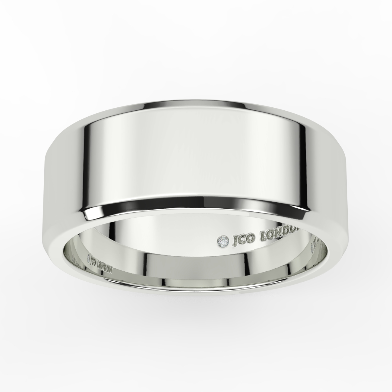Flat Bevel Plain Wedding Band