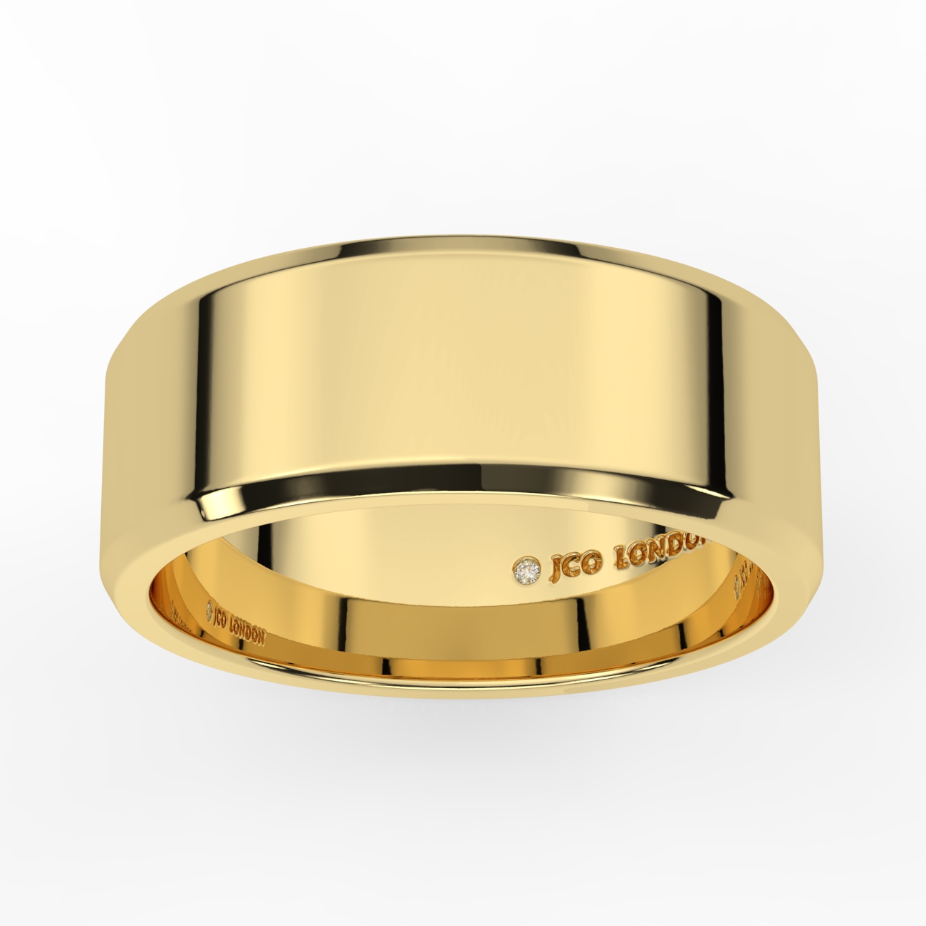 Flat Bevel Plain Wedding Band