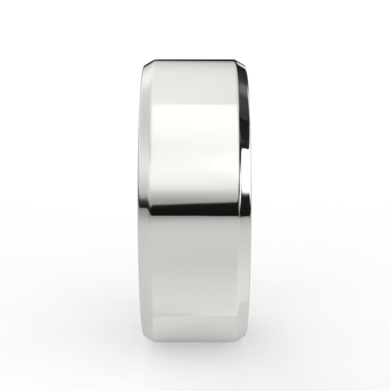 Flat Bevel Plain Wedding Band