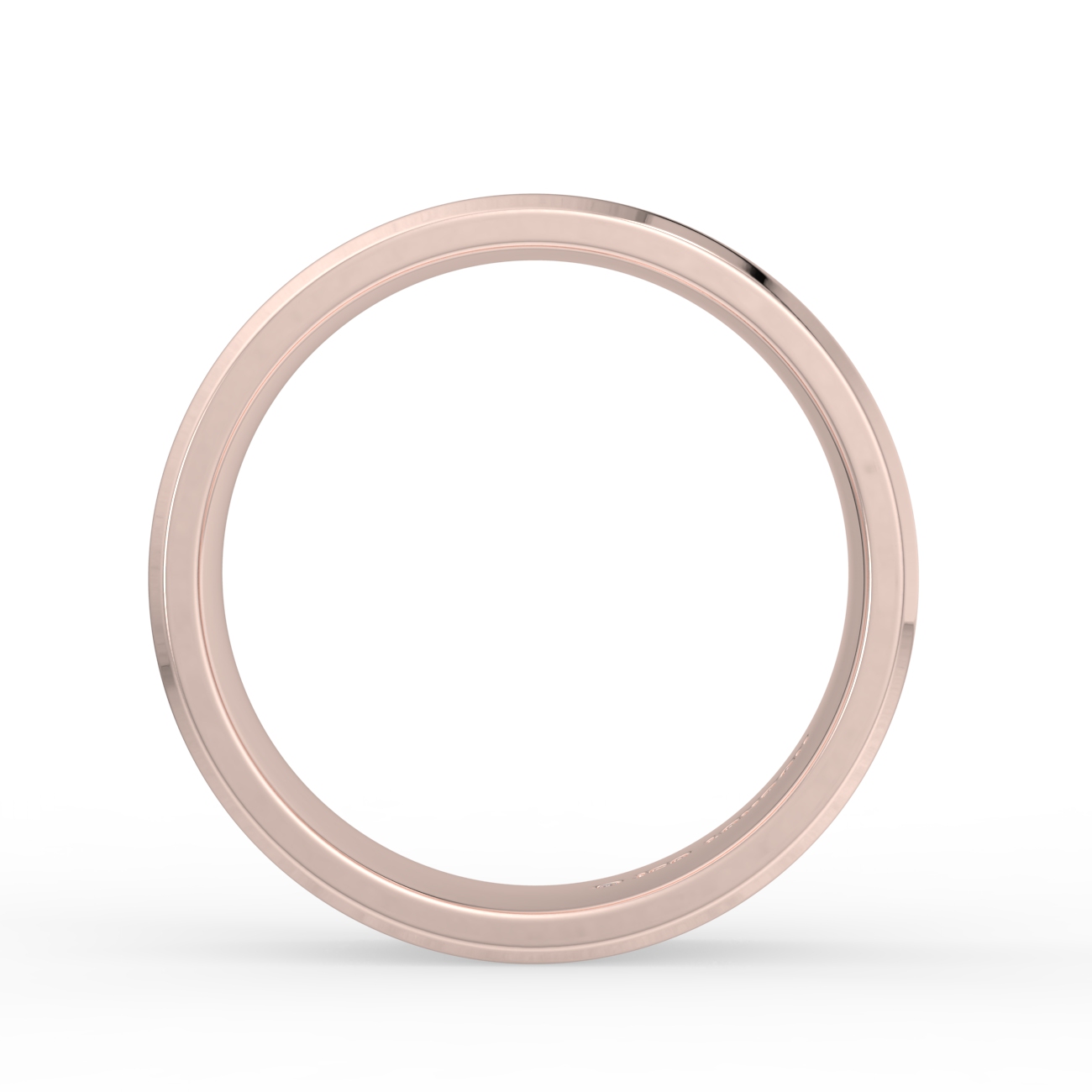 Flat Bevel Plain Wedding Band