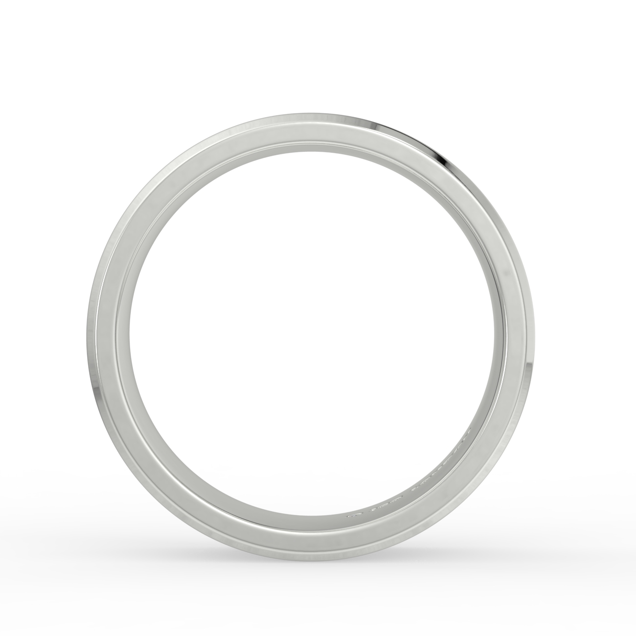 Flat Bevel Plain Wedding Band