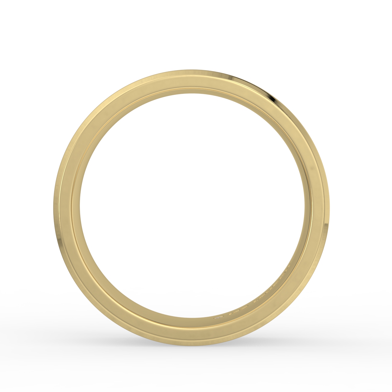 Flat Bevel Plain Wedding Band