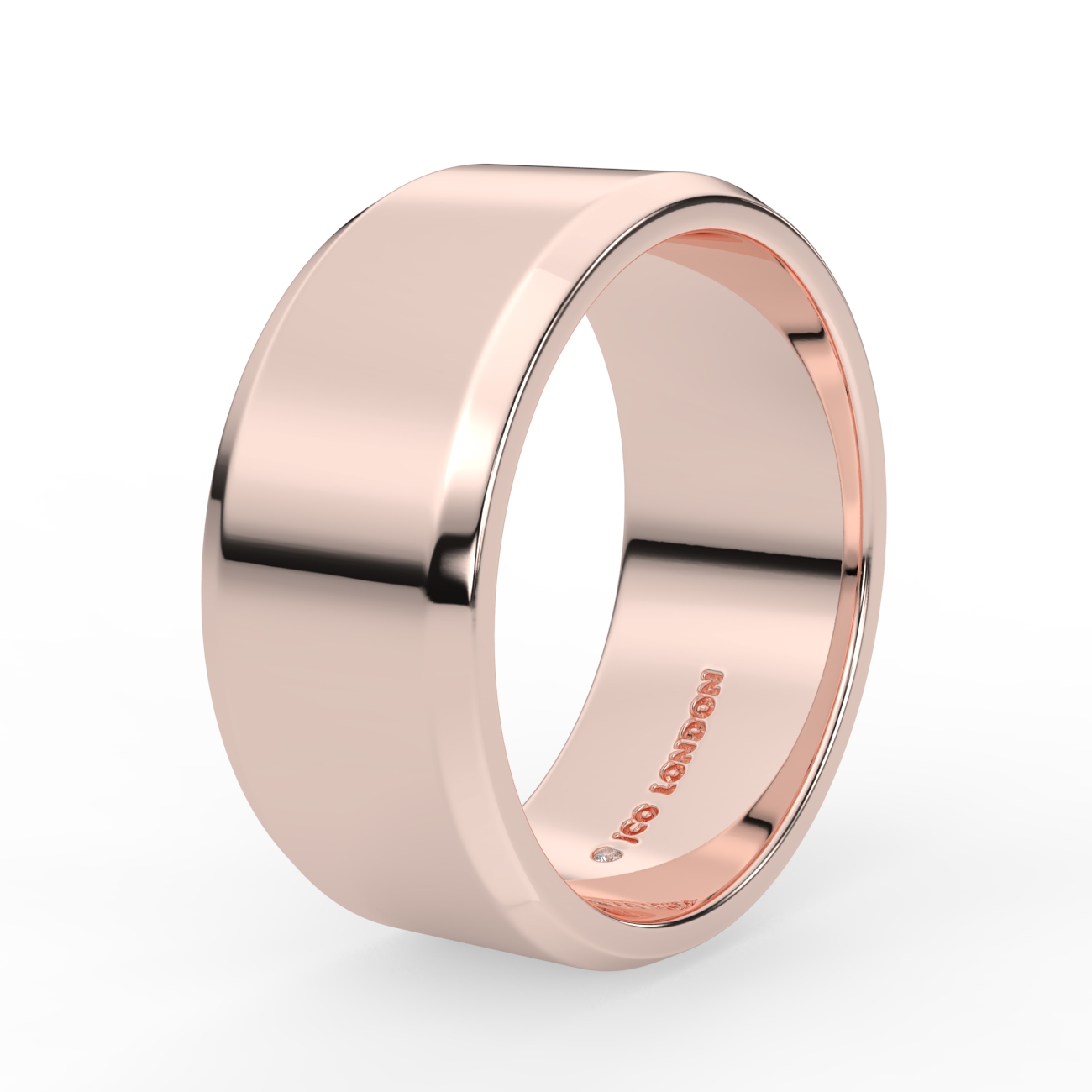 Flat Bevel Plain Wedding Band
