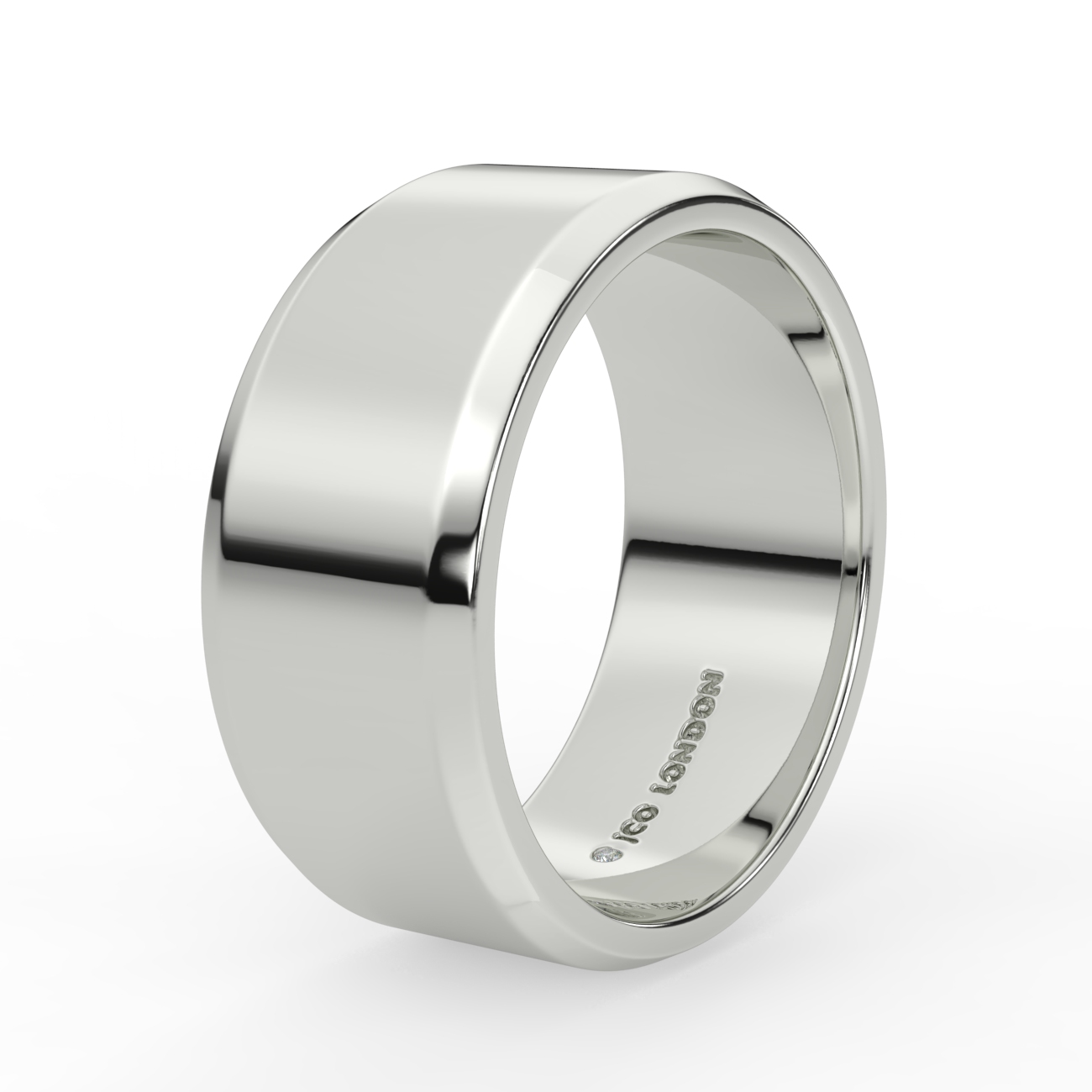 Flat Bevel Plain Wedding Band