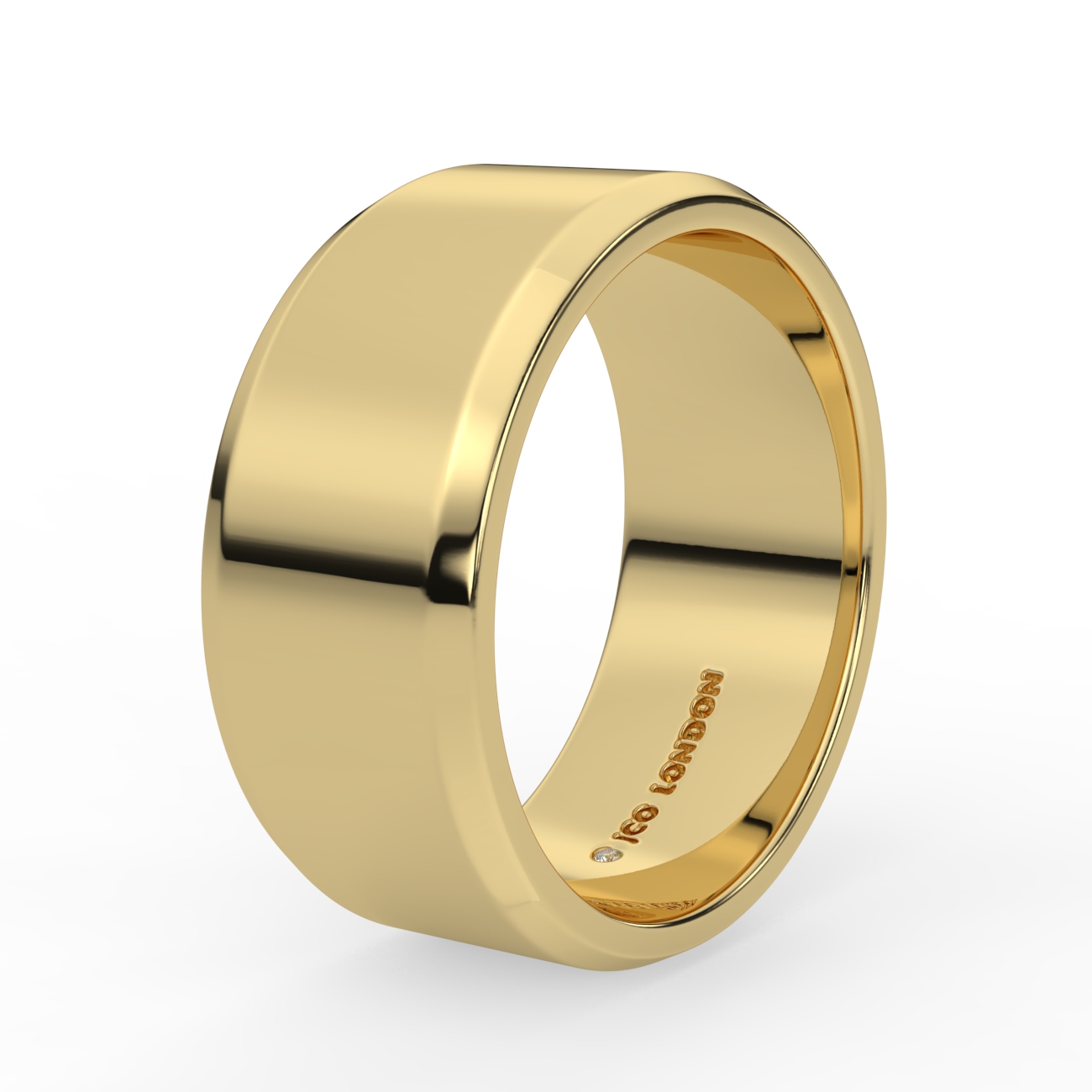 Flat Bevel Plain Wedding Band
