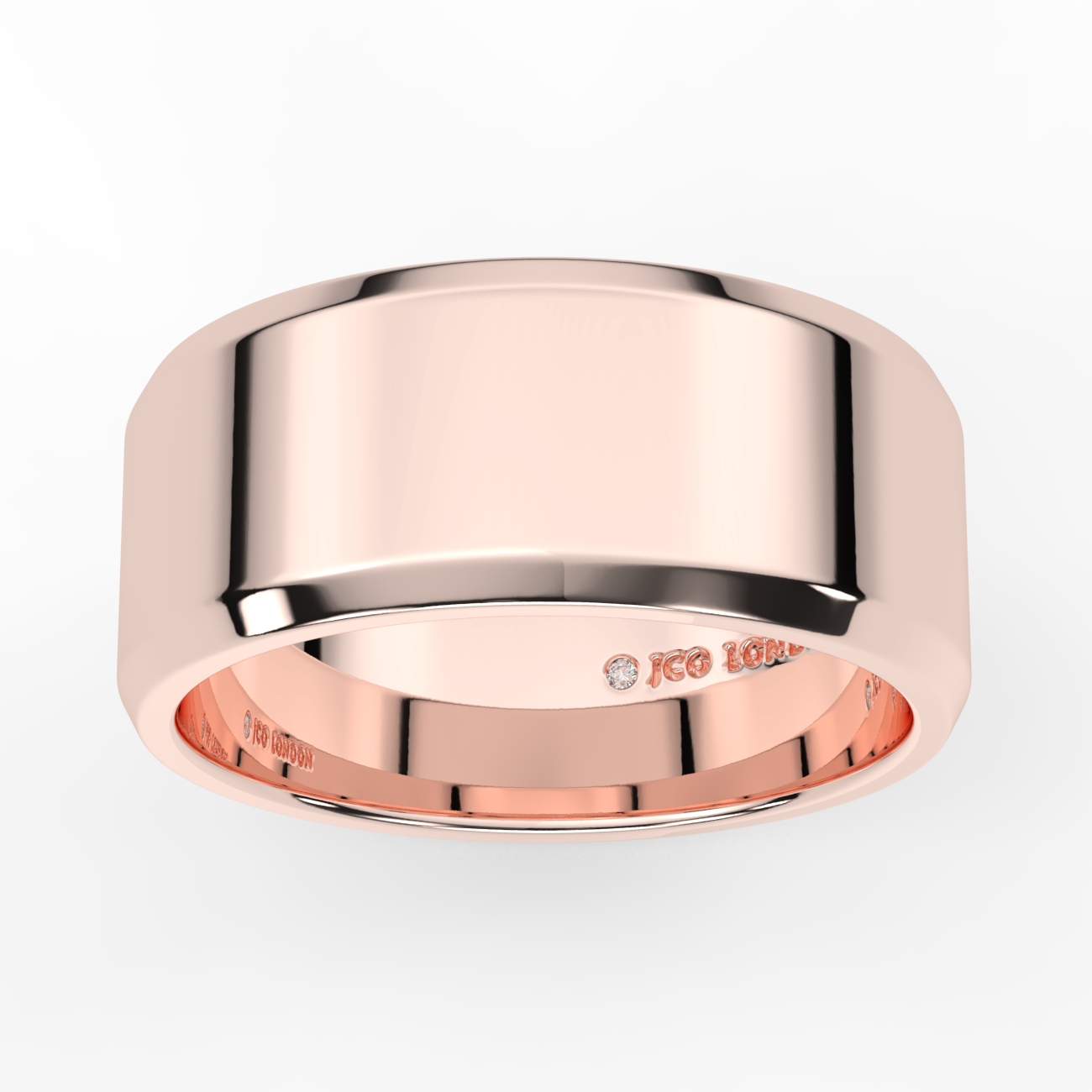 Flat Bevel Plain Wedding Band