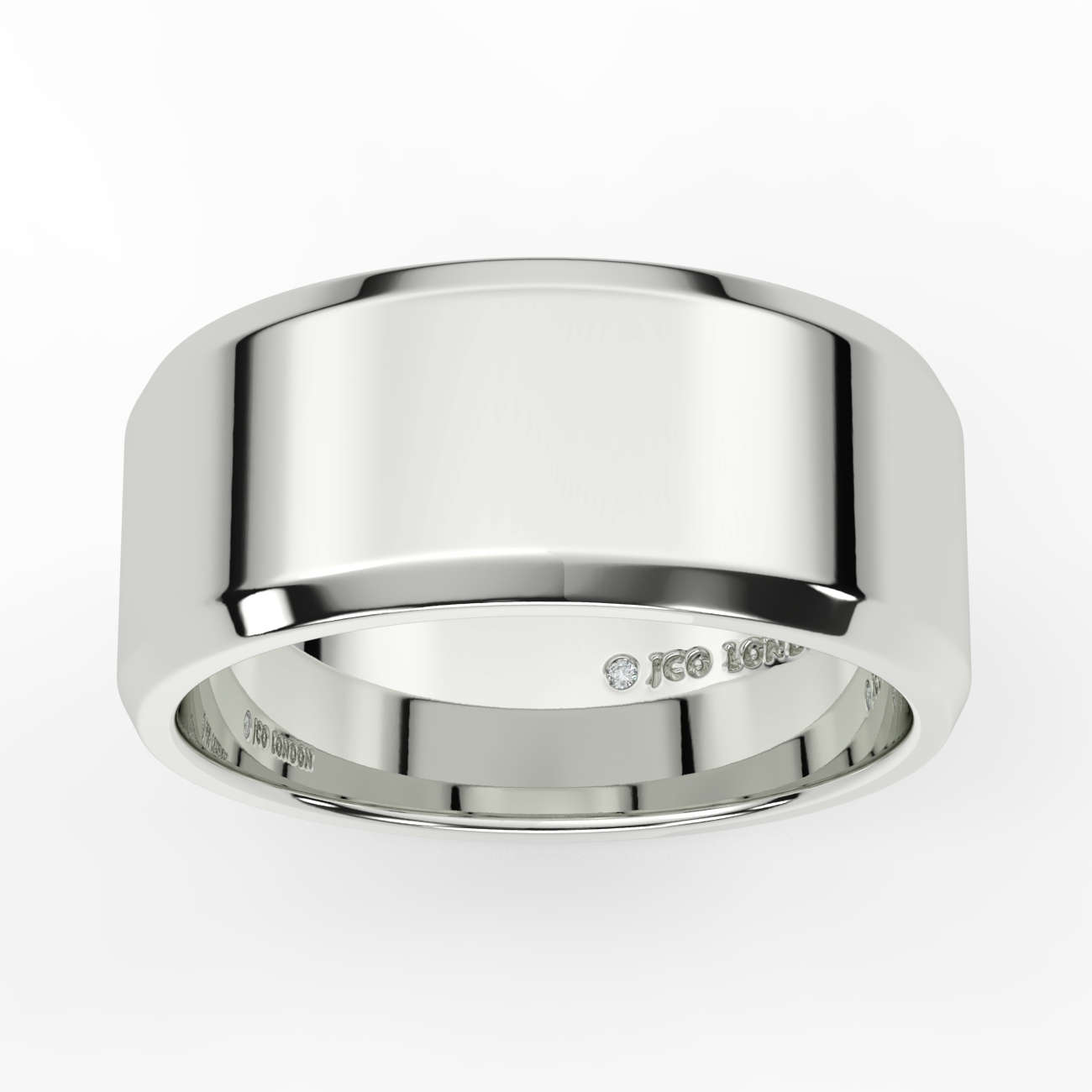 Flat Bevel Plain Wedding Band