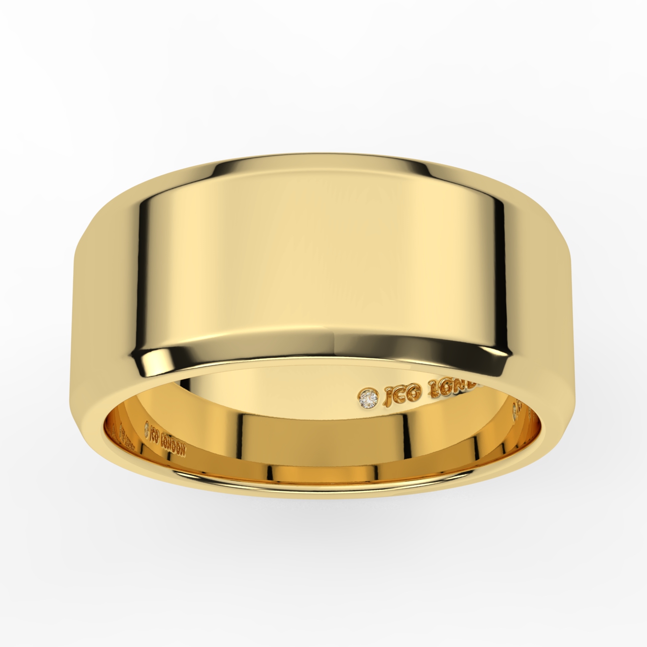 Flat Bevel Plain Wedding Band