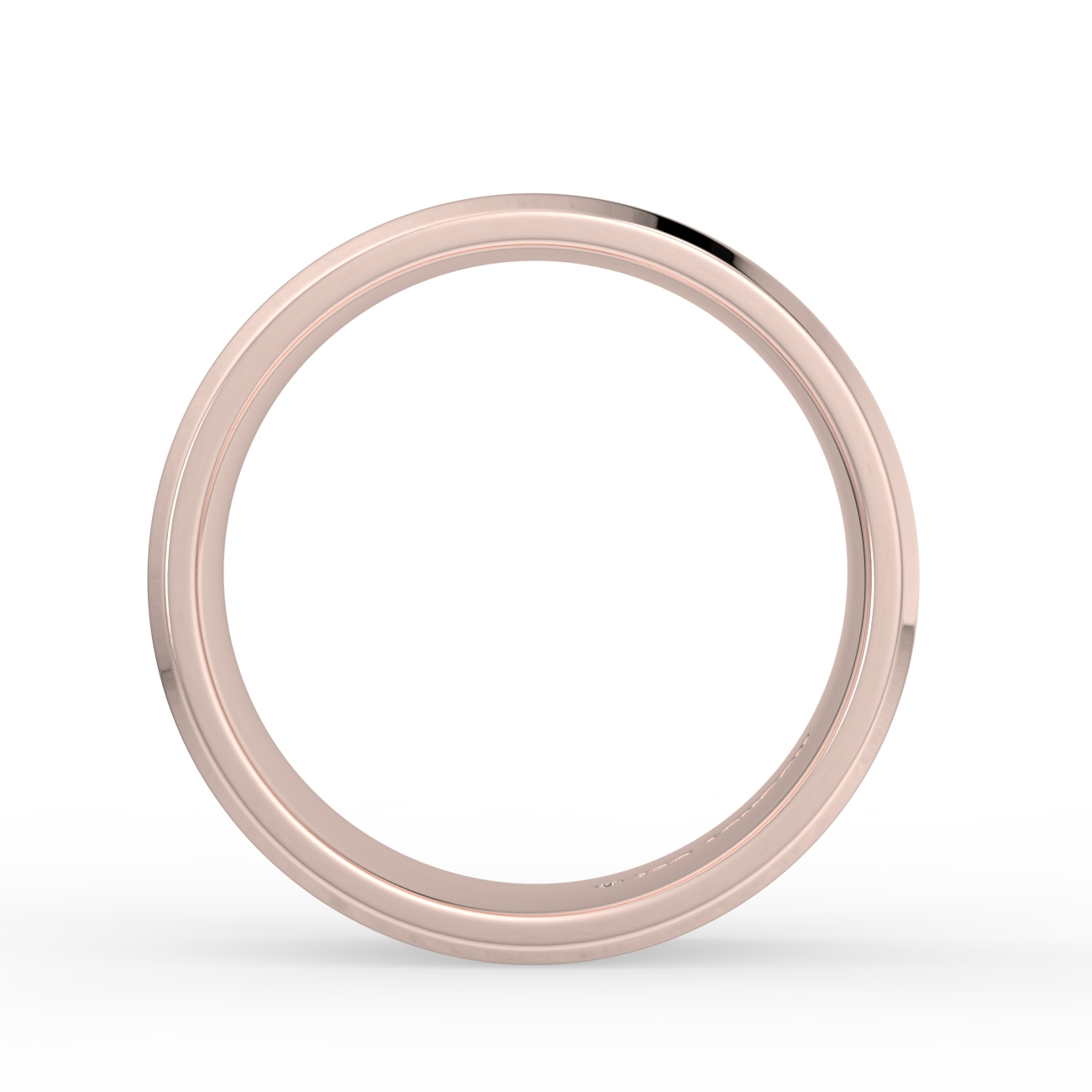 Flat Bevel Plain Wedding Band