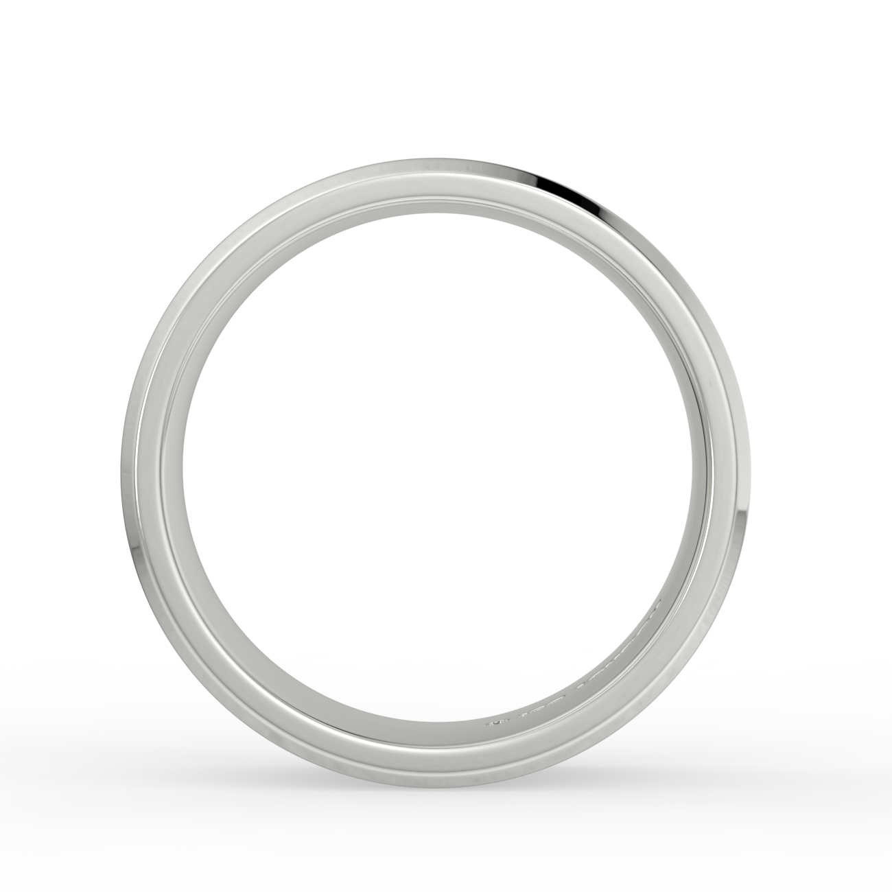 Flat Bevel Plain Wedding Band