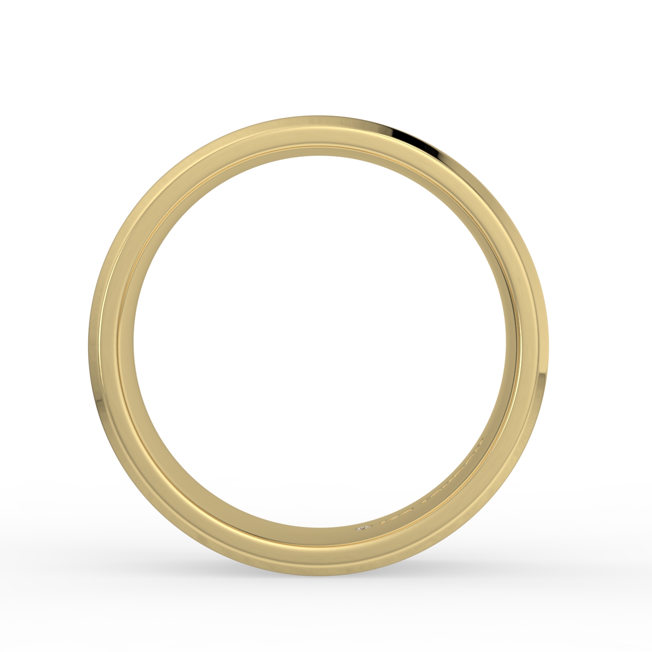 Flat Bevel Plain Wedding Band
