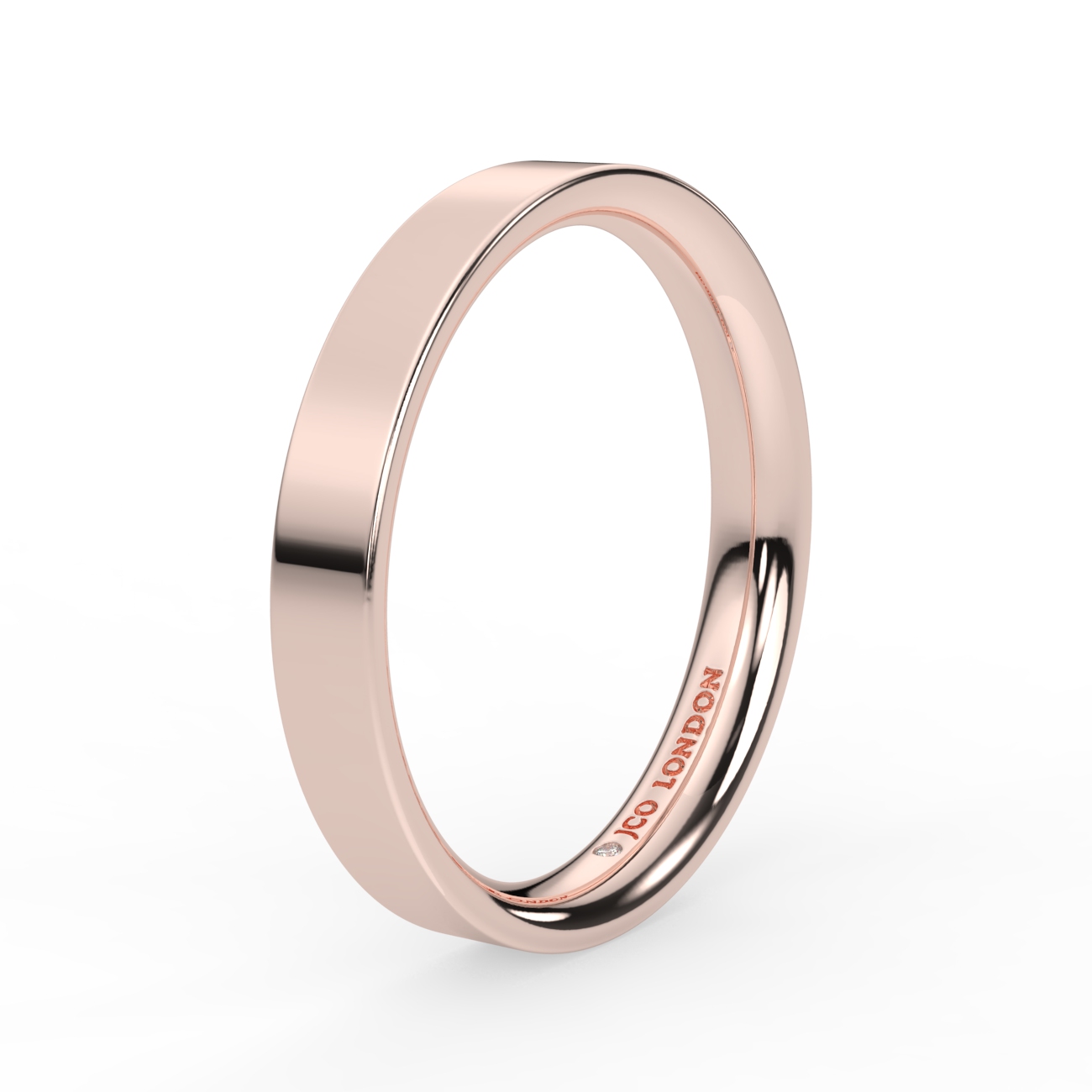 Flat Court Plain Wedding Band