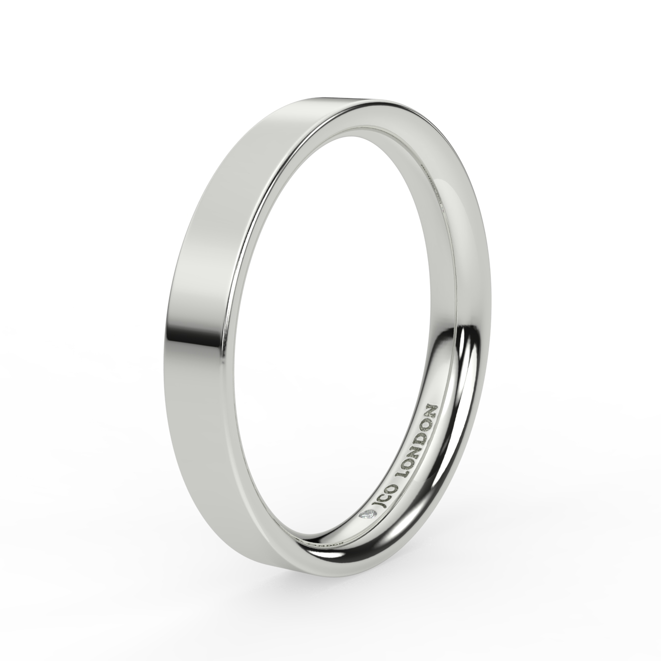 Flat Court Plain Wedding Band