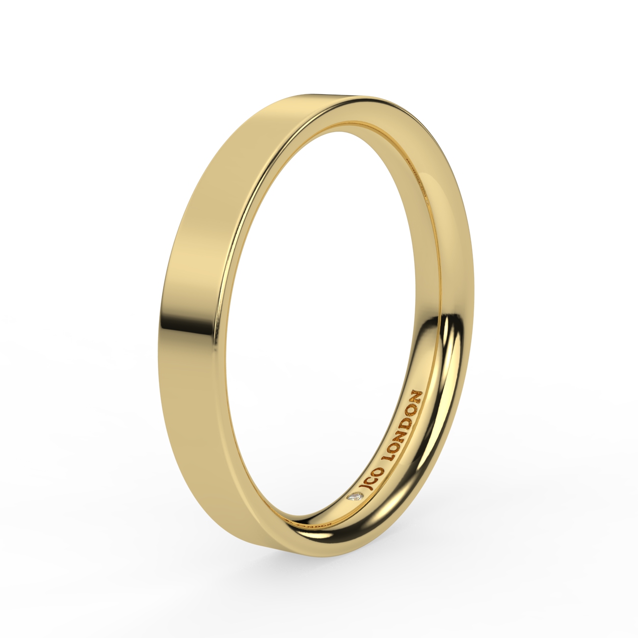Flat Court Plain Wedding Band