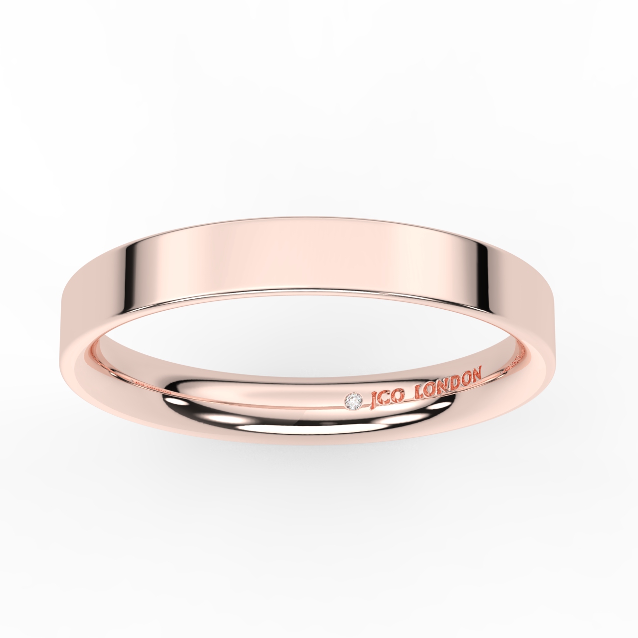 Flat Court Plain Wedding Band