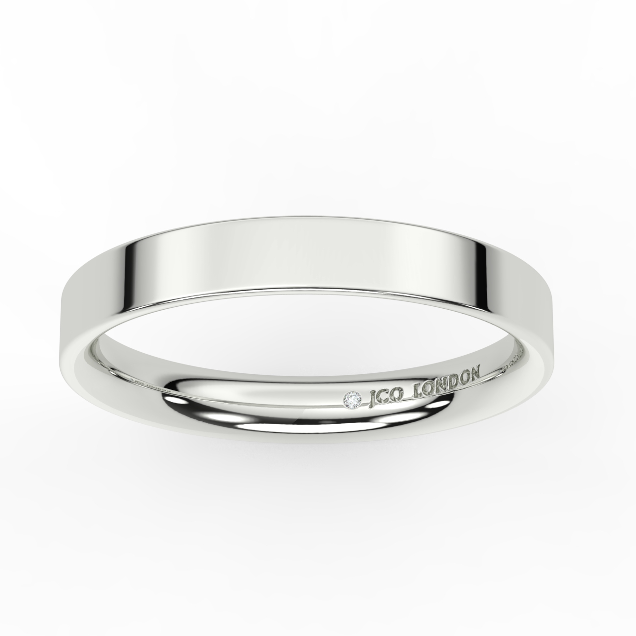 Flat Court Plain Wedding Band