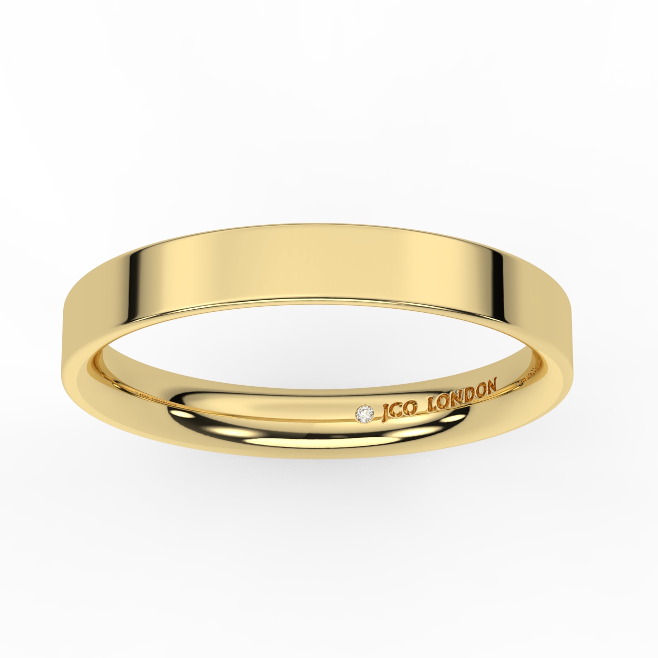 Flat Court Plain Wedding Band