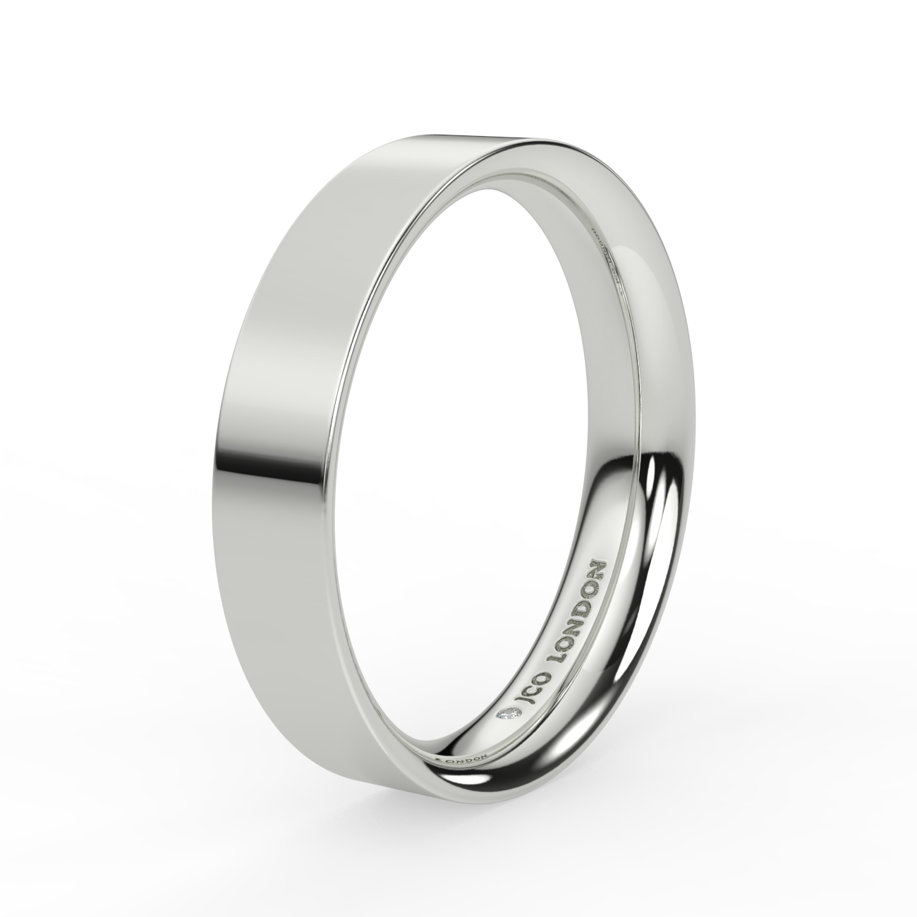 Flat Court Plain Wedding Band