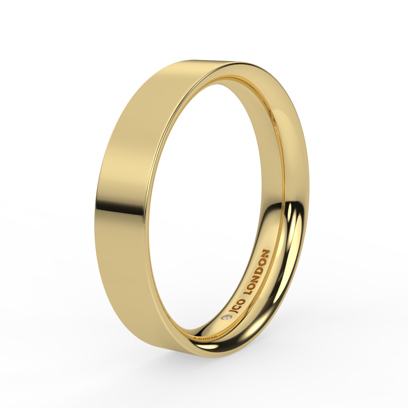 Flat Court Plain Wedding Band