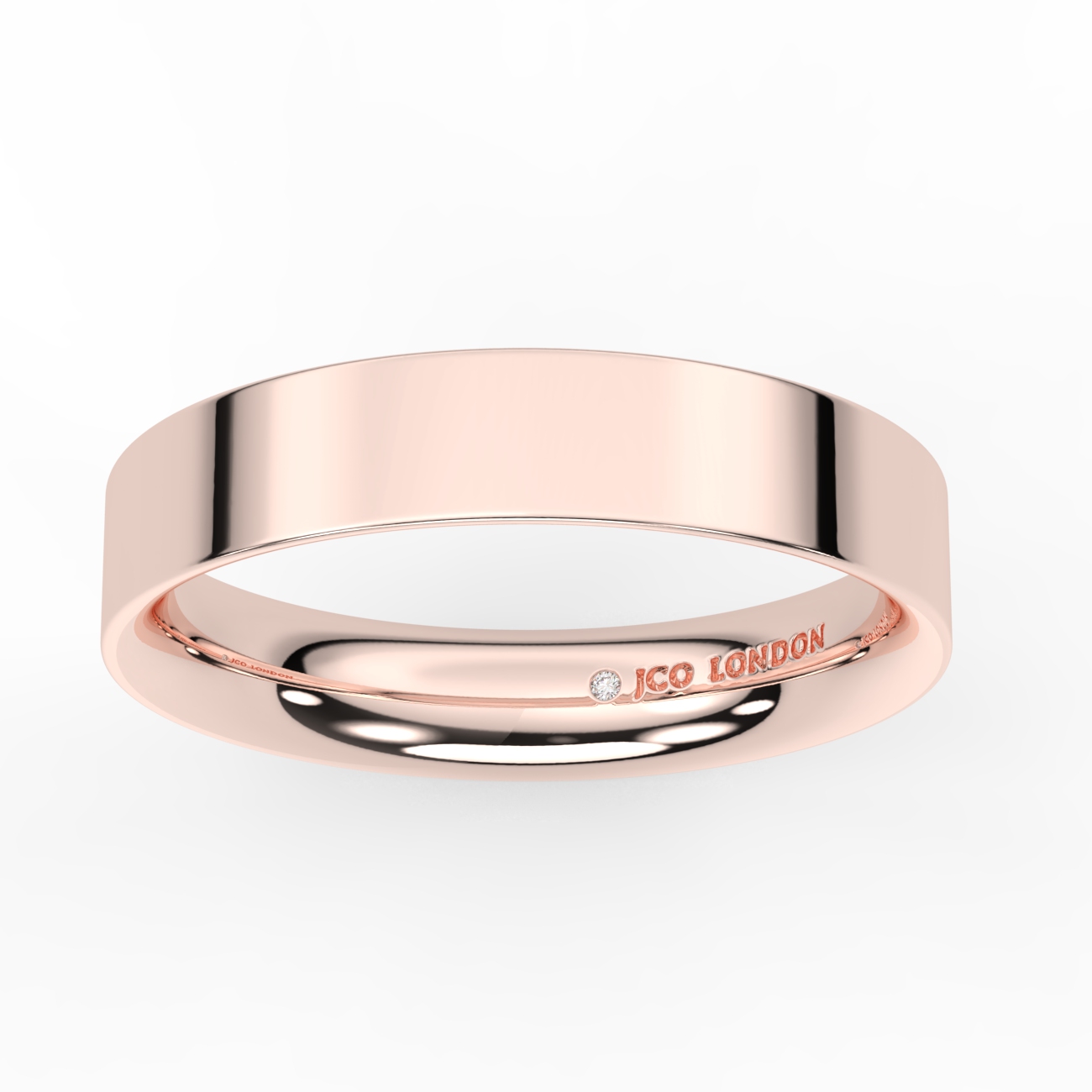 Flat Court Plain Wedding Band