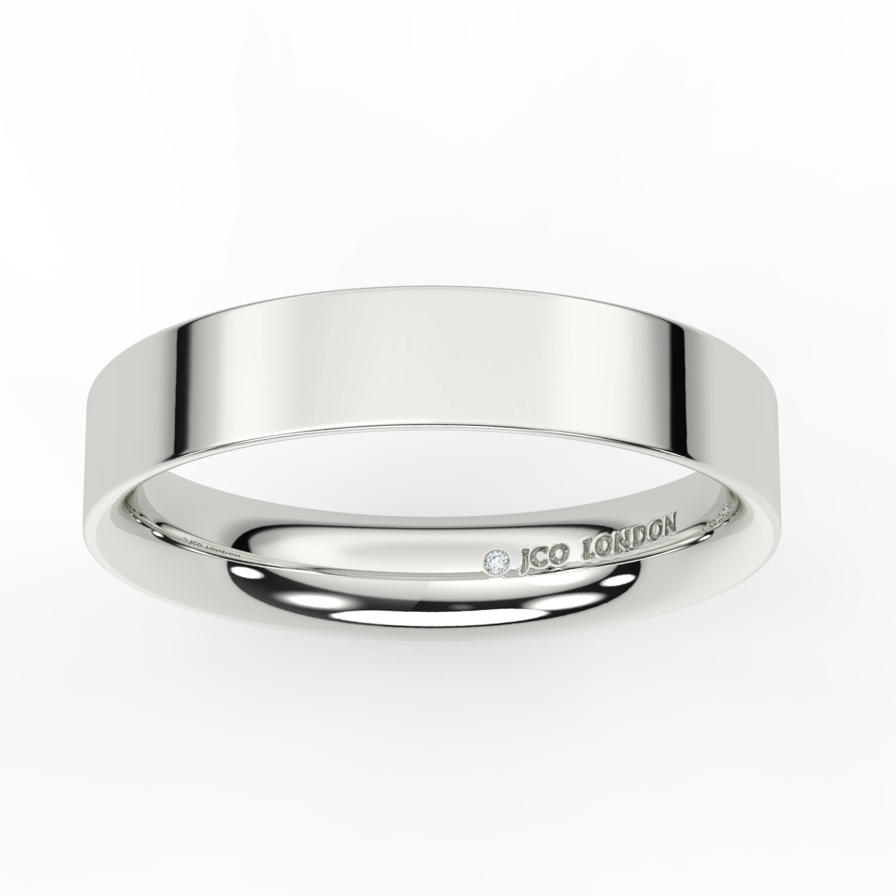Flat Court Plain Wedding Band