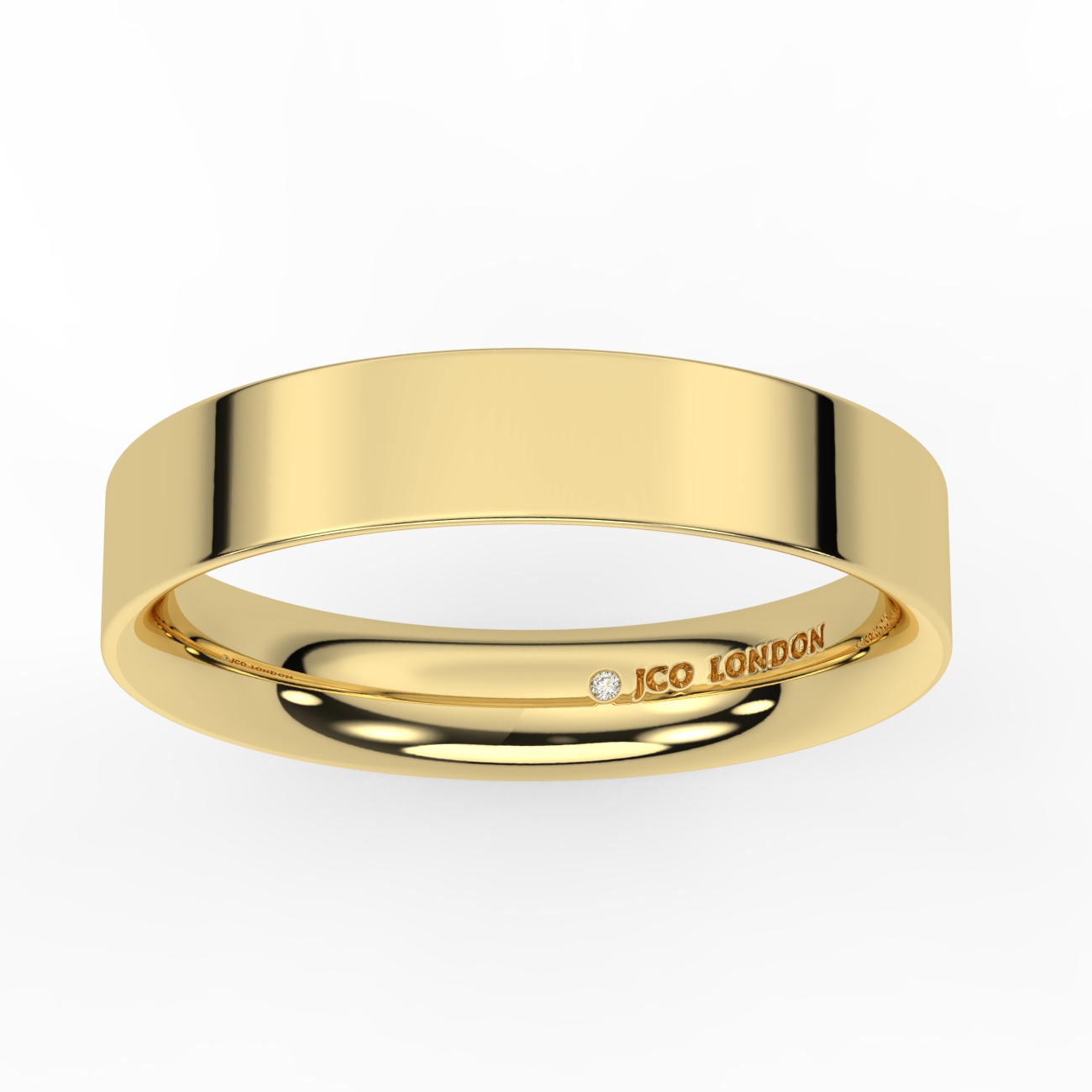 Flat Court Plain Wedding Band