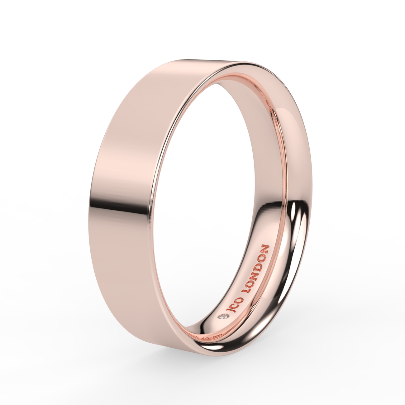 Flat Court Plain Wedding Band