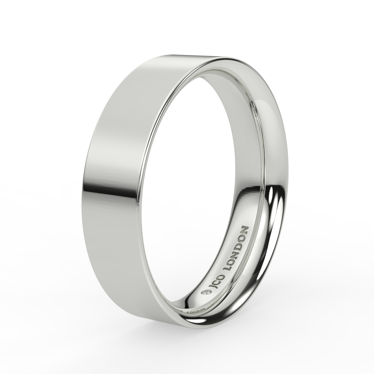 Flat Court Plain Wedding Band