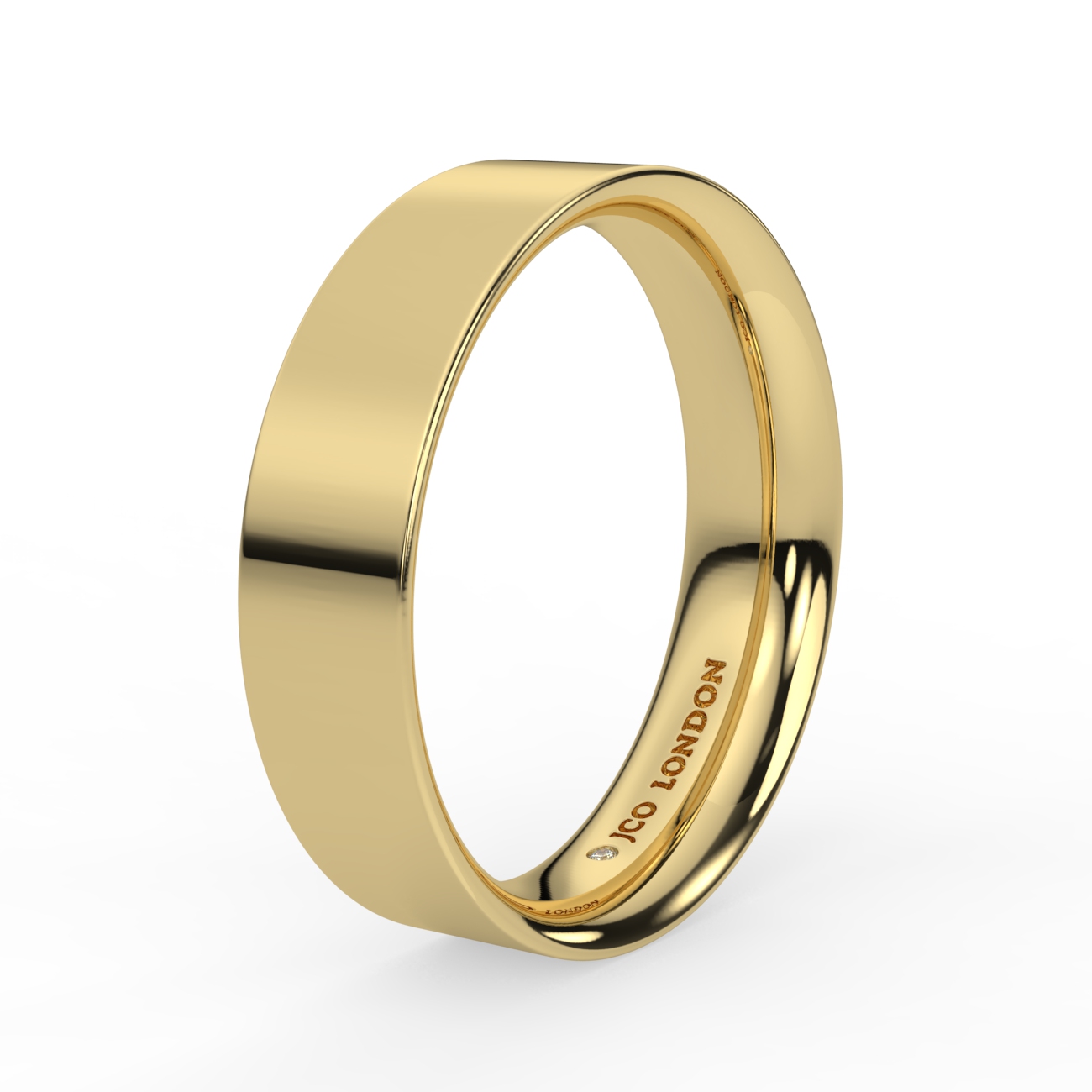Flat Court Plain Wedding Band