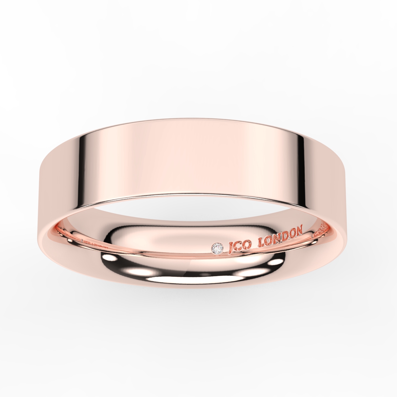 Flat Court Plain Wedding Band