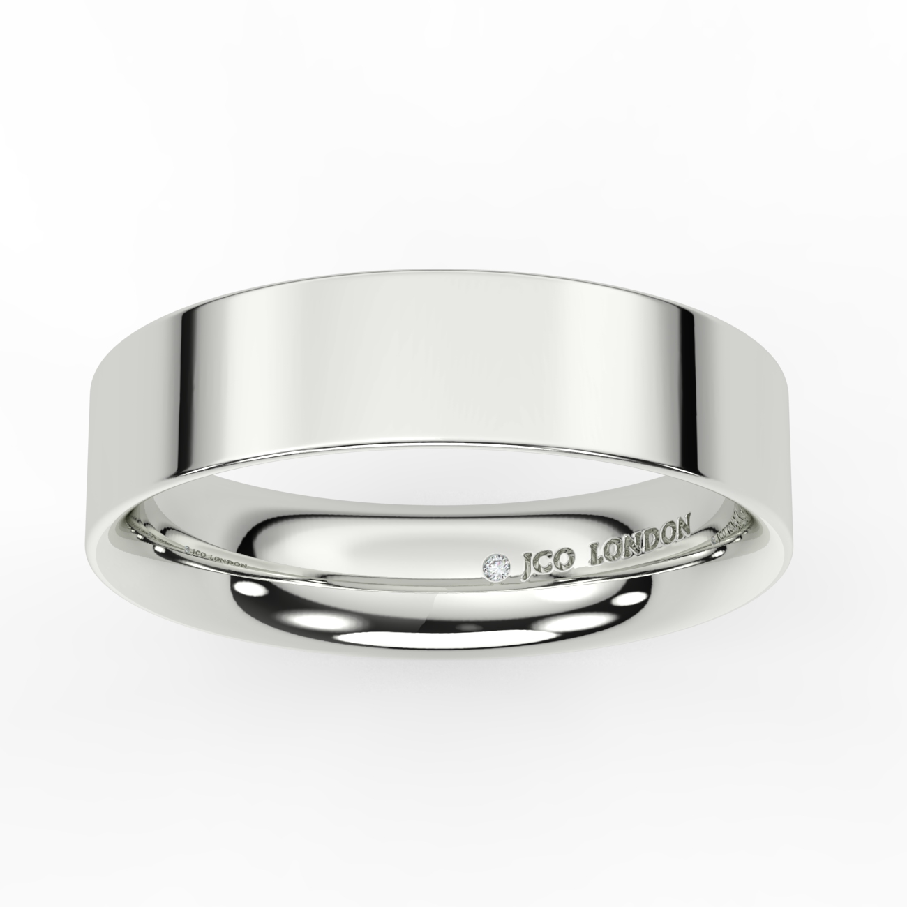 Flat Court Plain Wedding Band