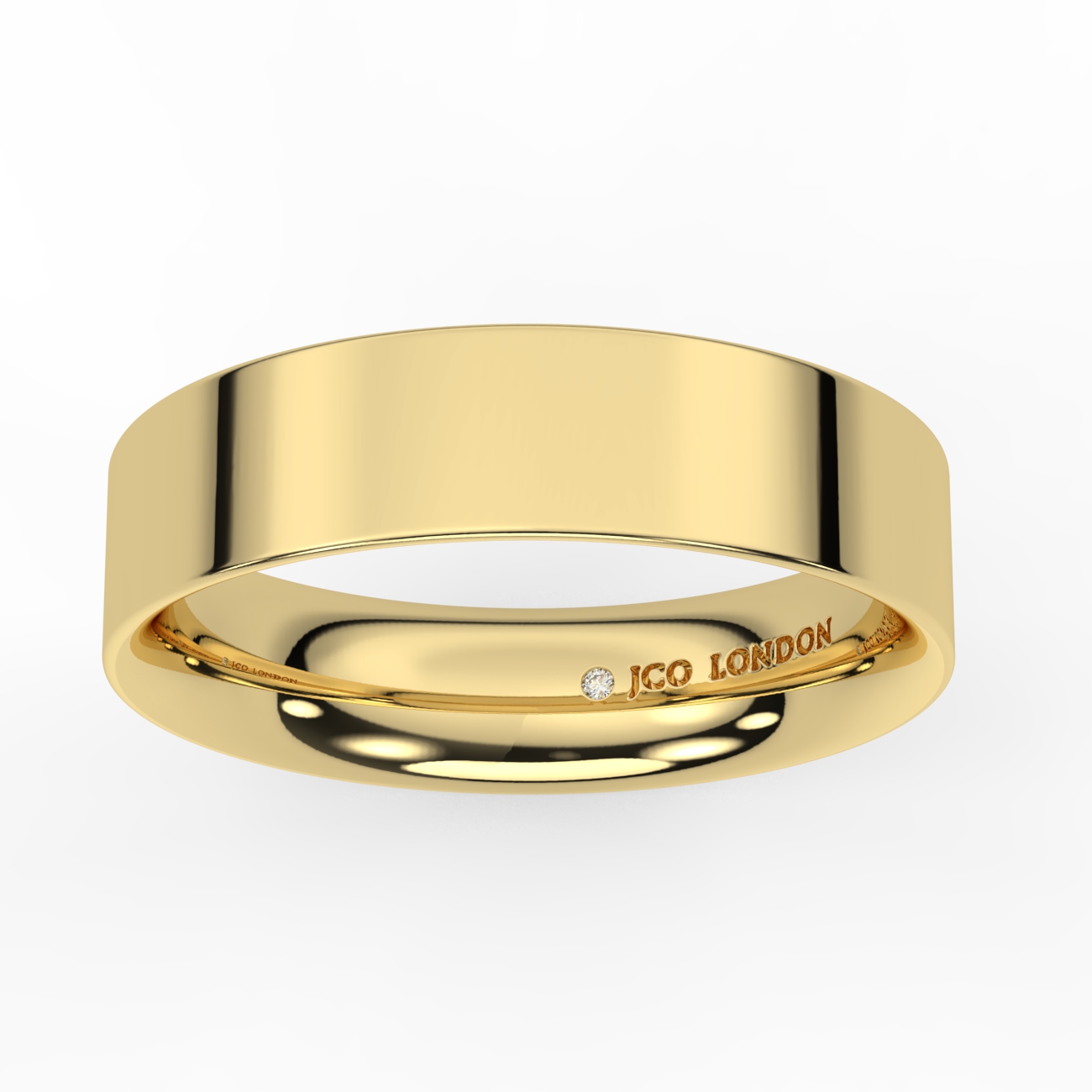 Flat Court Plain Wedding Band
