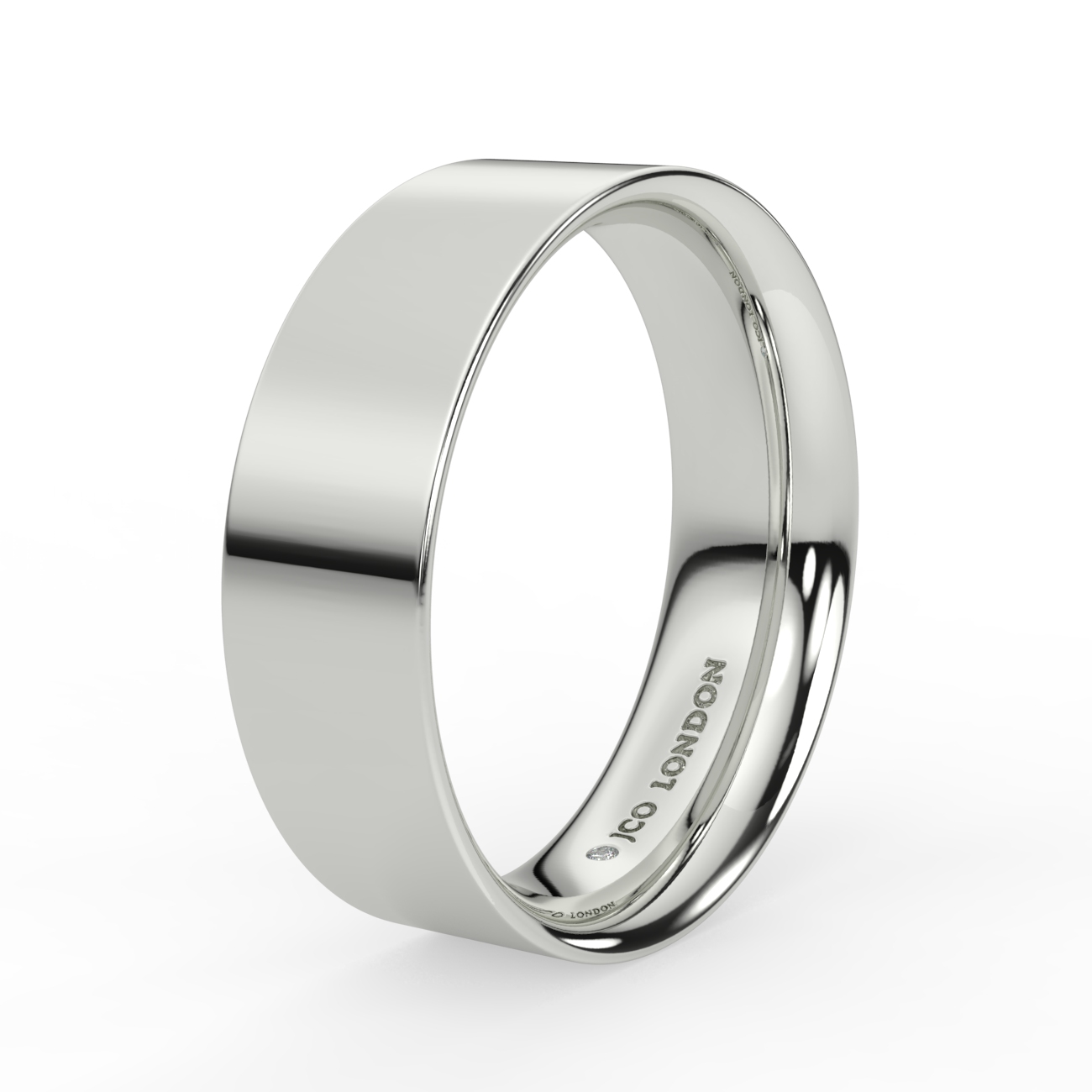 Flat Court Plain Wedding Band