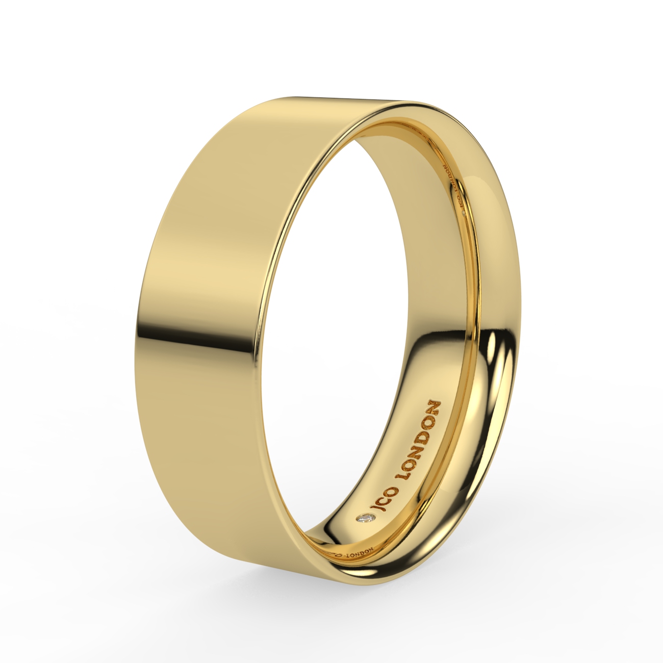 Flat Court Plain Wedding Band