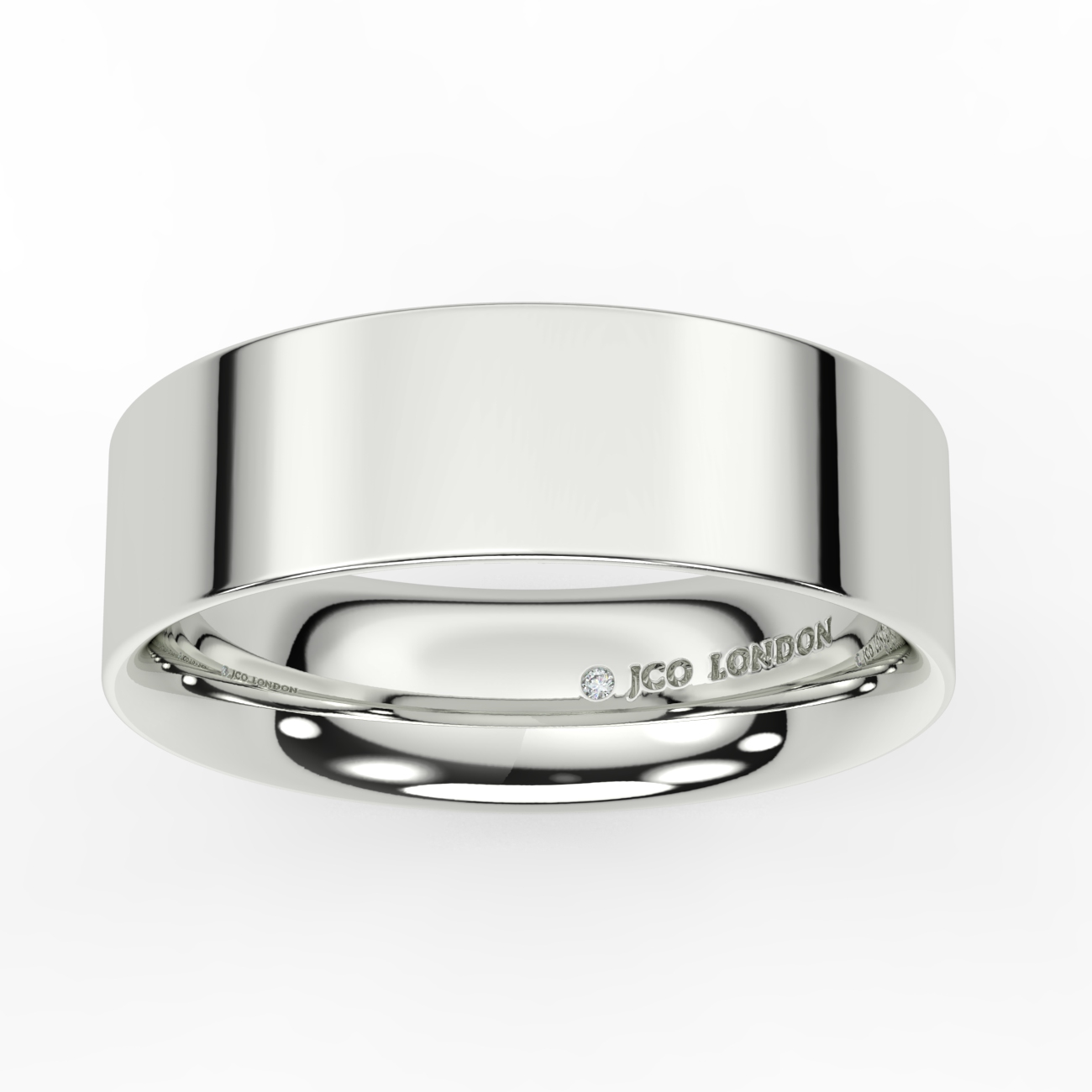 Flat Court Plain Wedding Band