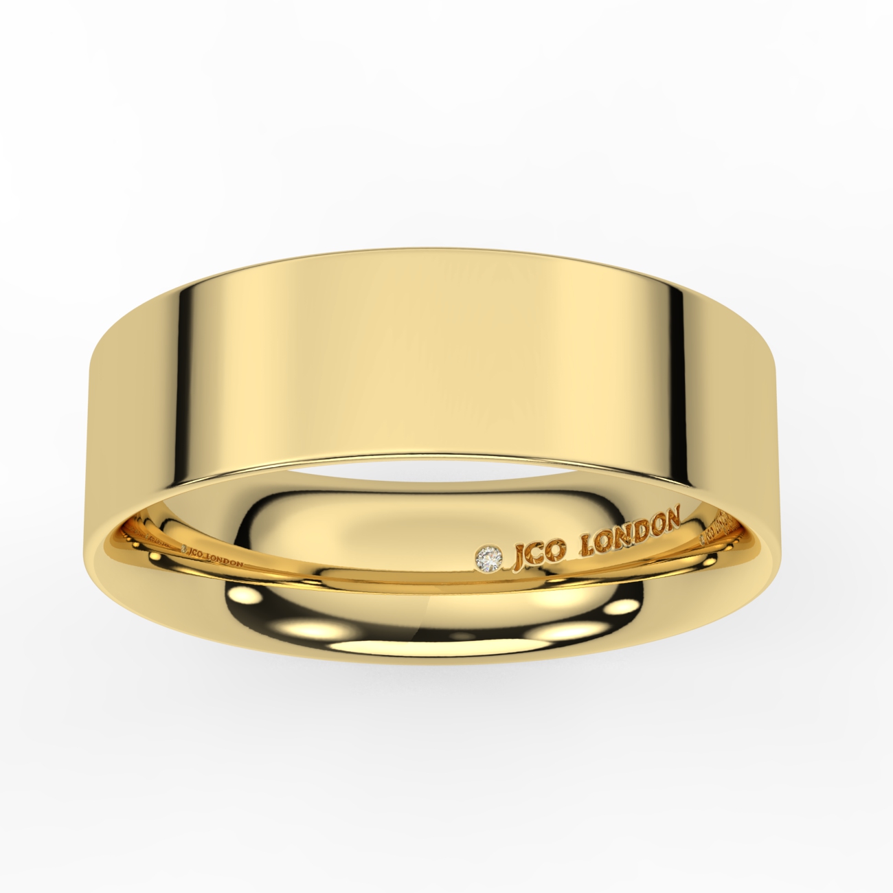 Flat Court Plain Wedding Band