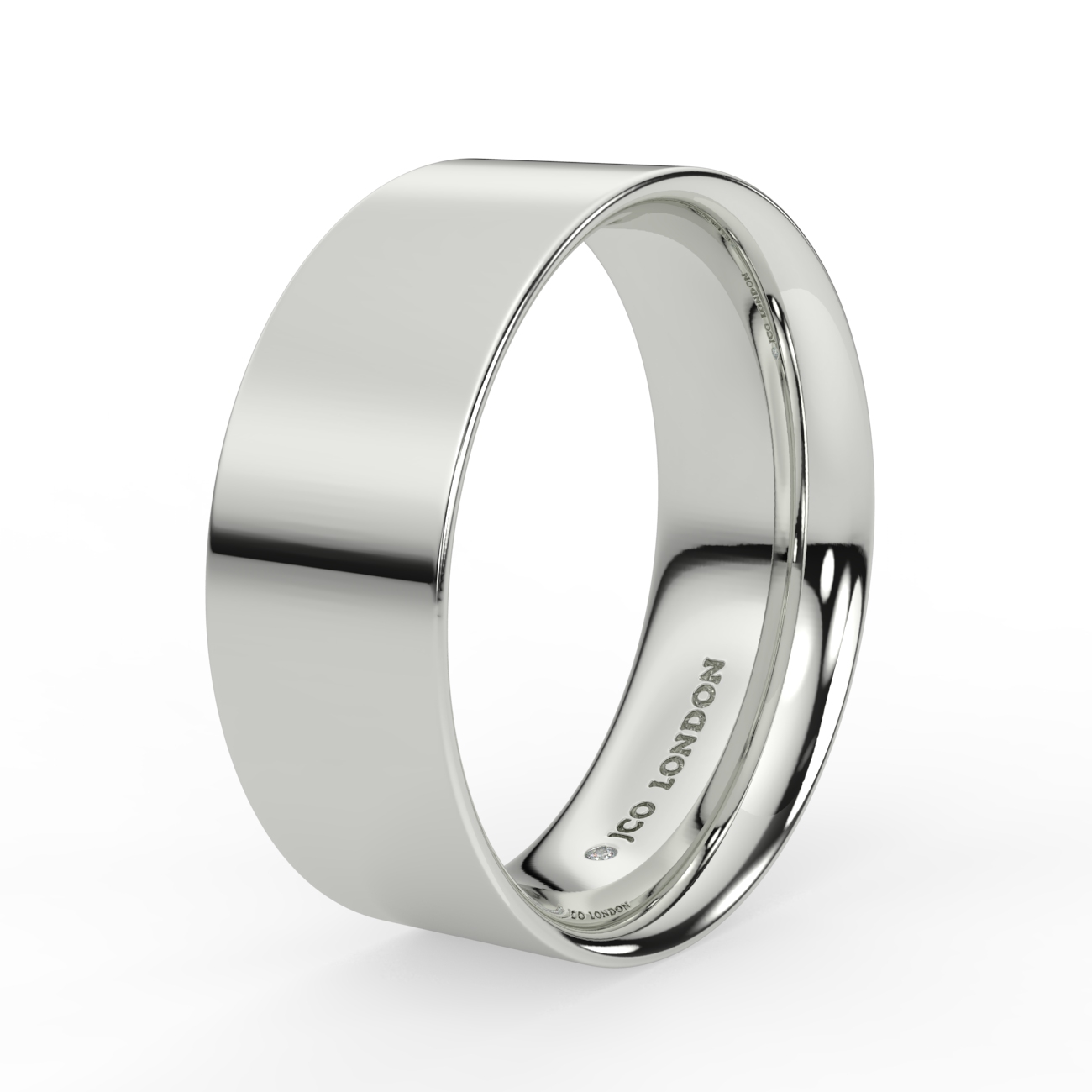 Flat Court Plain Wedding Band
