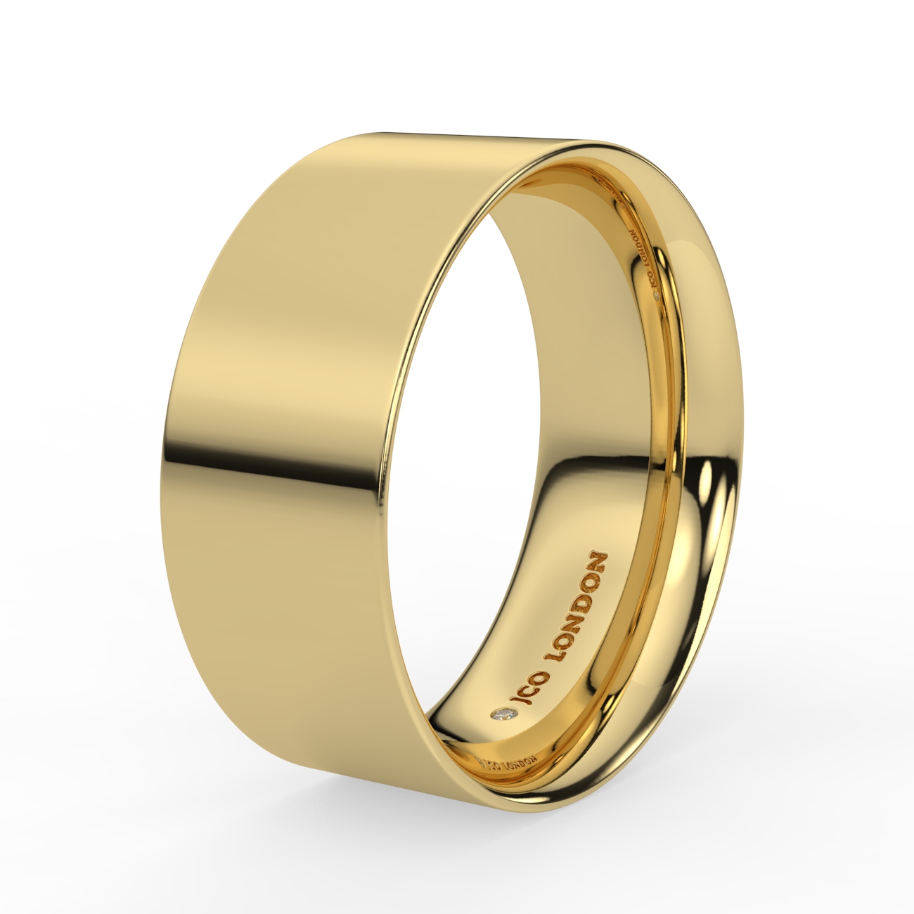 Flat Court Plain Wedding Band