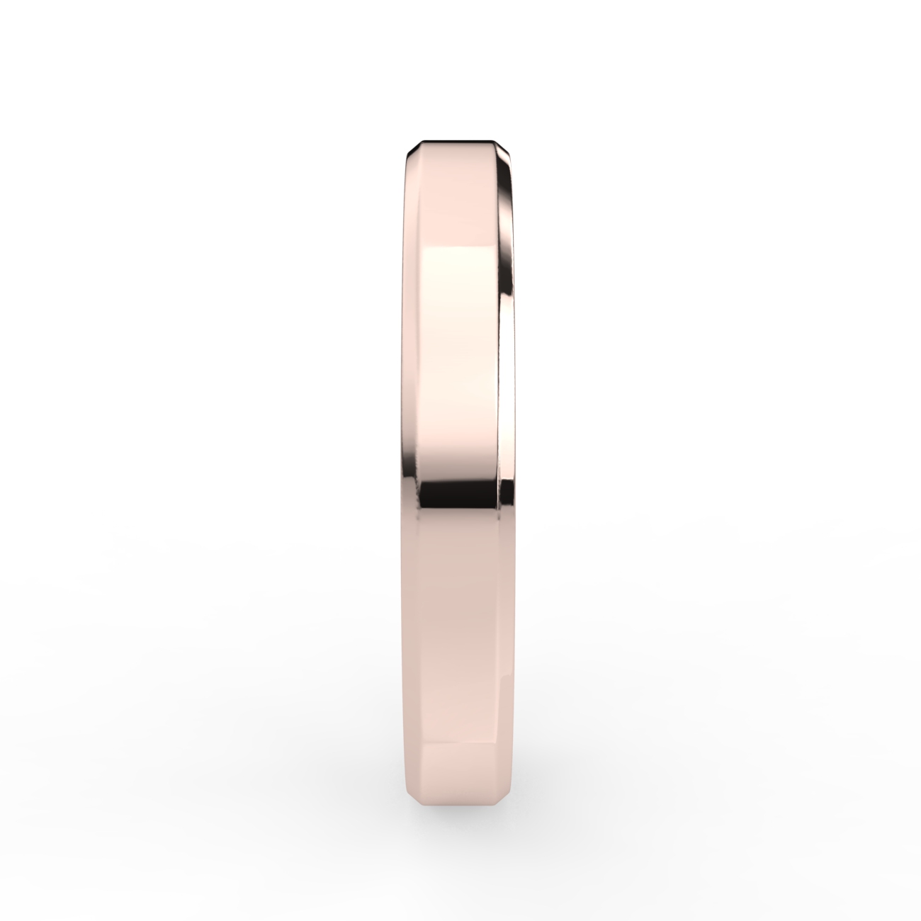 Flat Court Bevel Plain Wedding Band